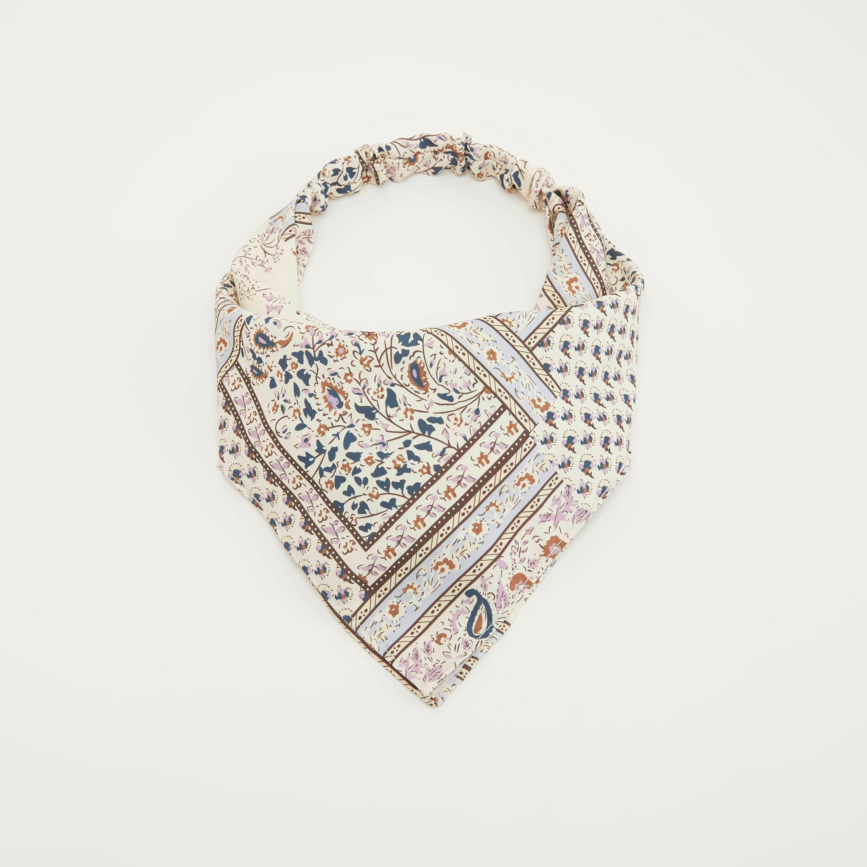 Printed Bandana with Elasticated Strap-women-hairaccessories-image-1