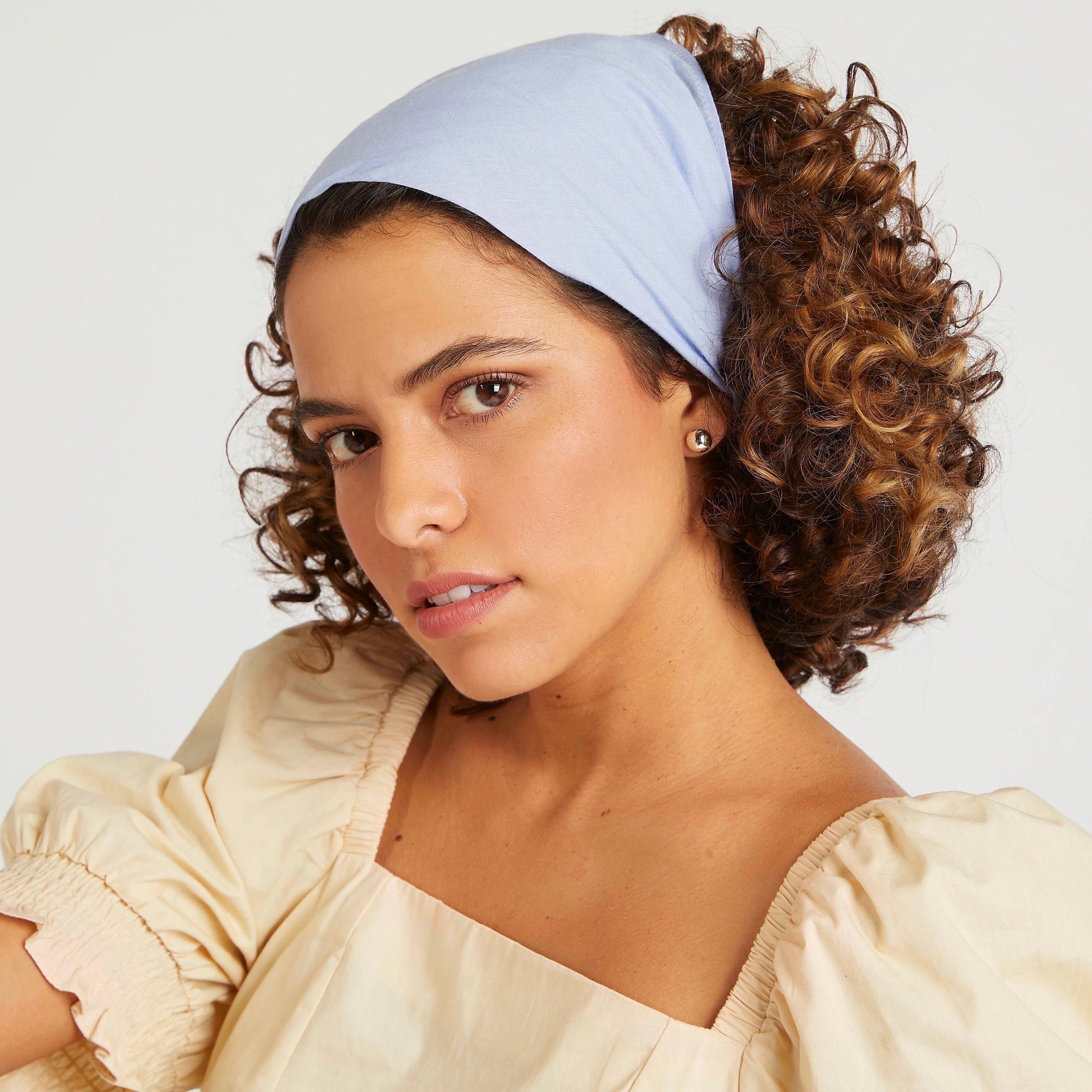 Solid Bandana with Elasticated Strap-women-hairaccessories-image-2