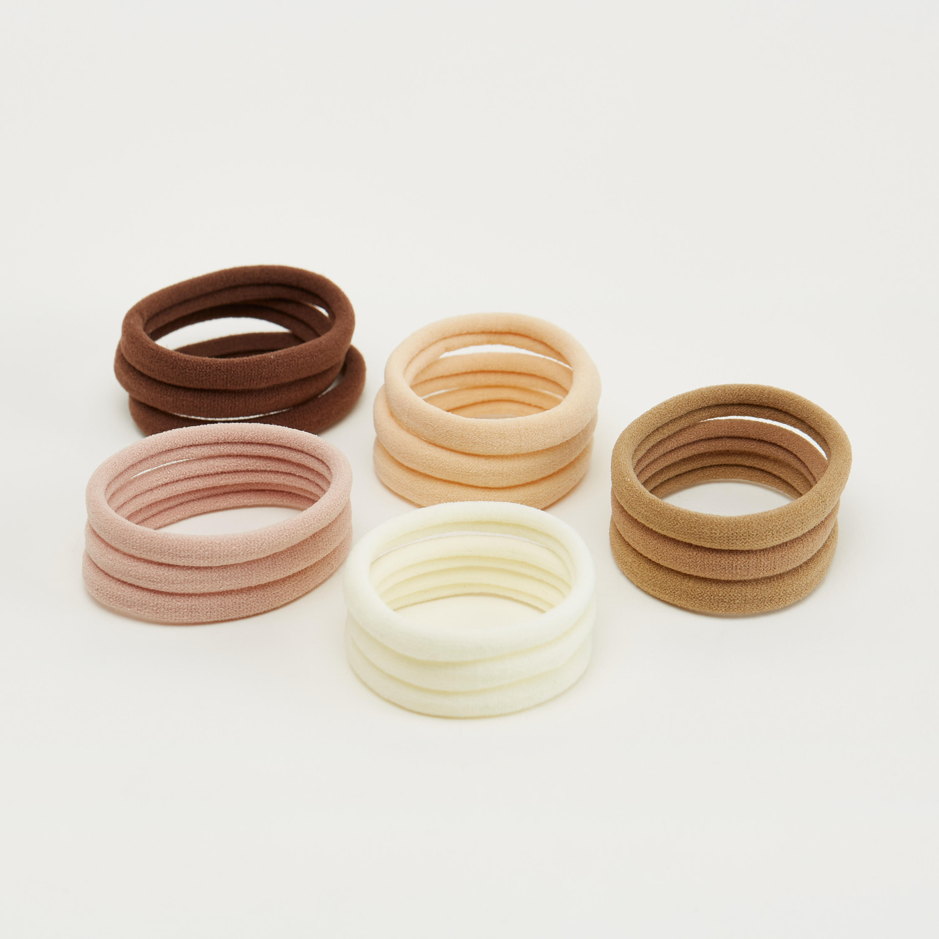 ربطات شعر مطّاطيّة سادة - طقم من 15-women-hairaccessories-image-1
