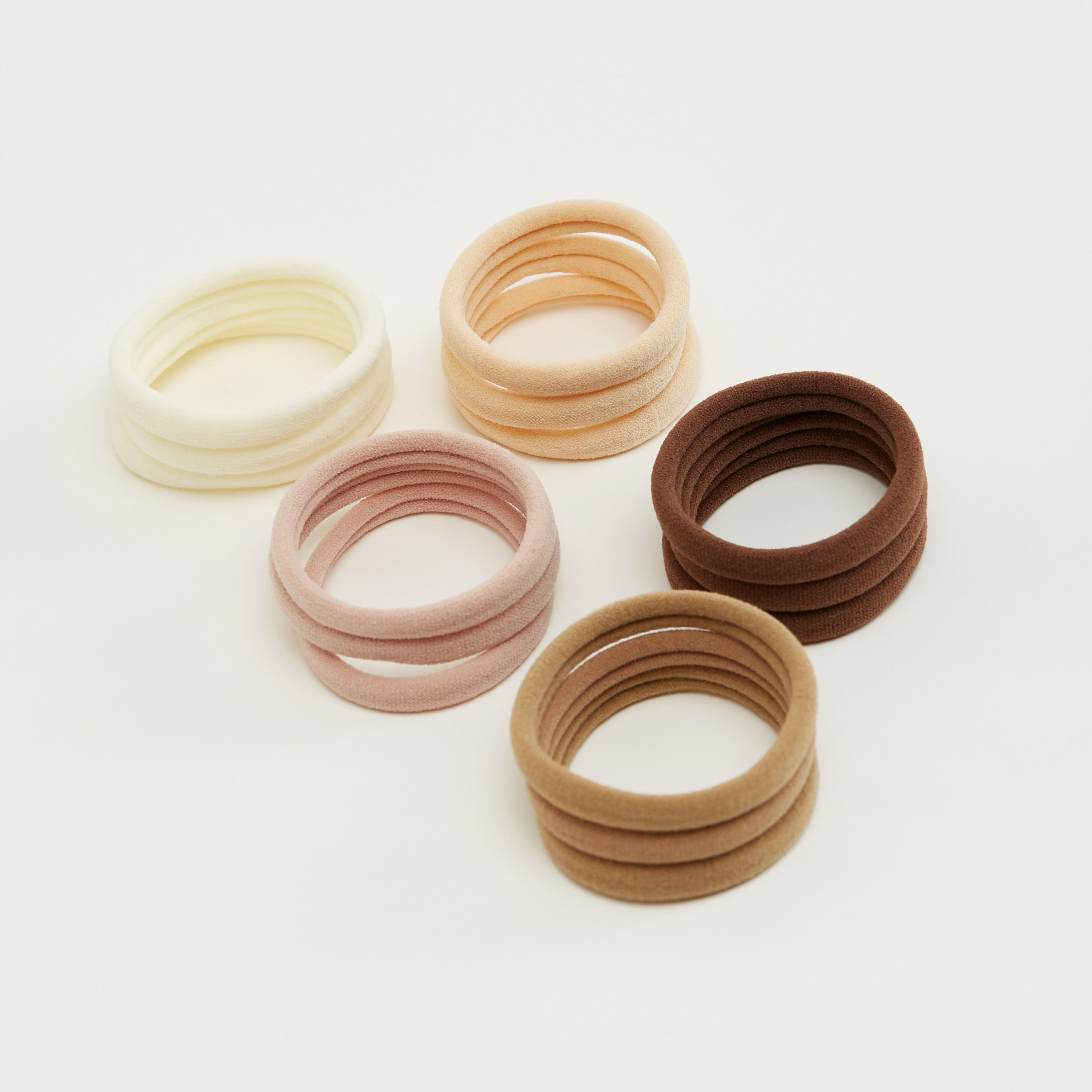 ربطات شعر مطّاطيّة سادة - طقم من 15-women-hairaccessories-image-3