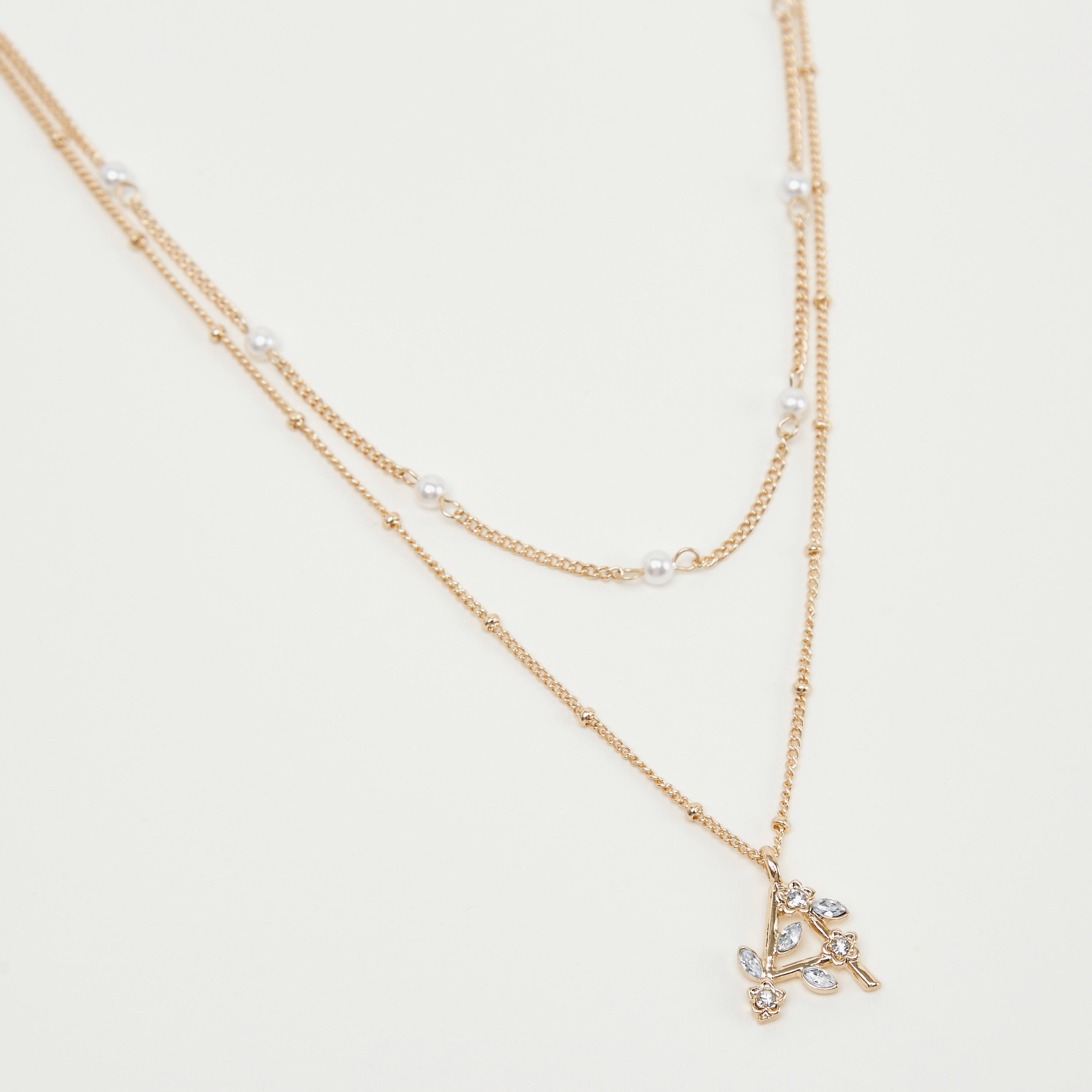 Alphabet A Embellished Pendant and Layered Necklace-women-watchesandjewellery-jewellery-necklacesandpendants-image-3