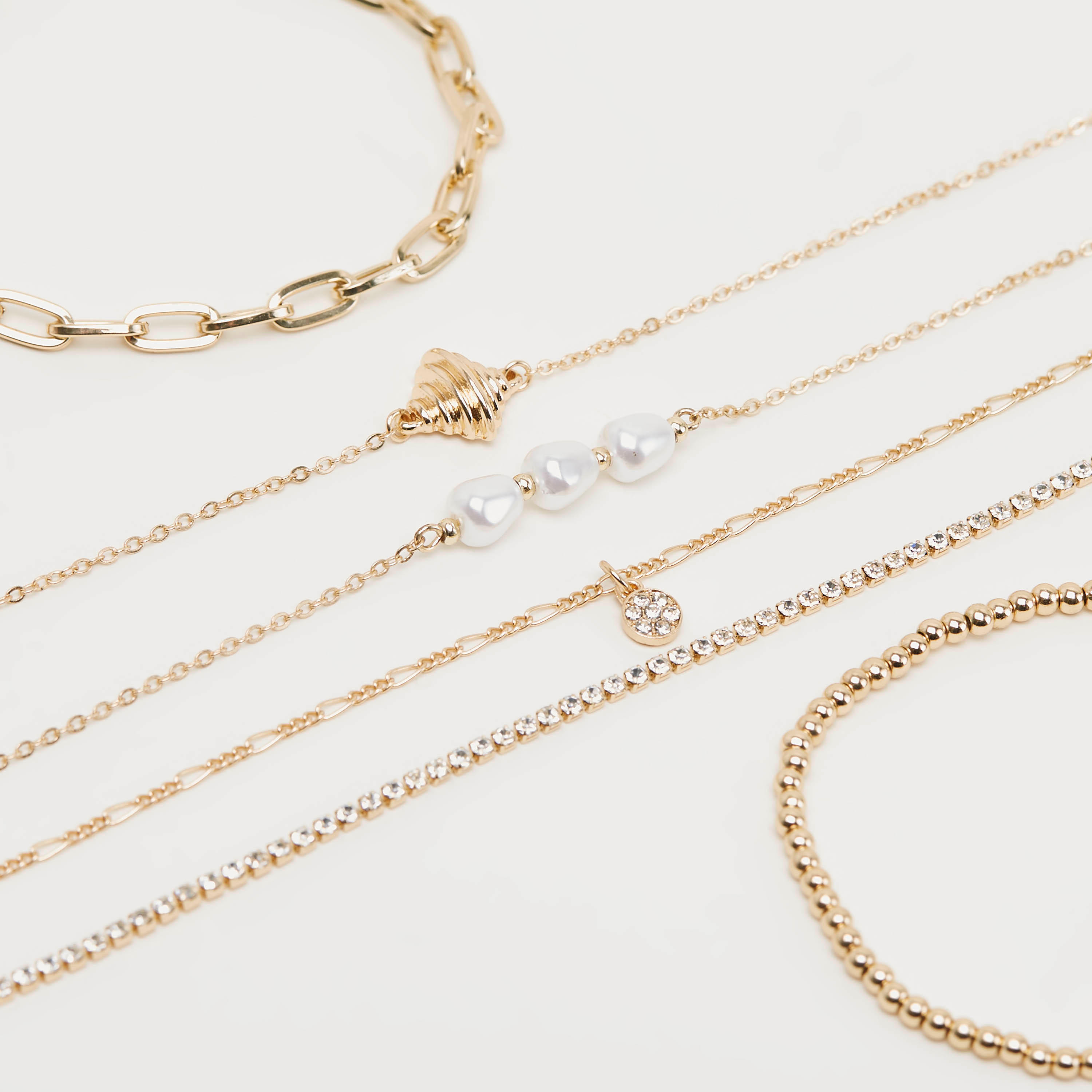 أساور مزيّنة بمشبك إغلاق -  طقم من 6-women-watchesandjewellery-jewellery-banglesandbracelets-image-3
