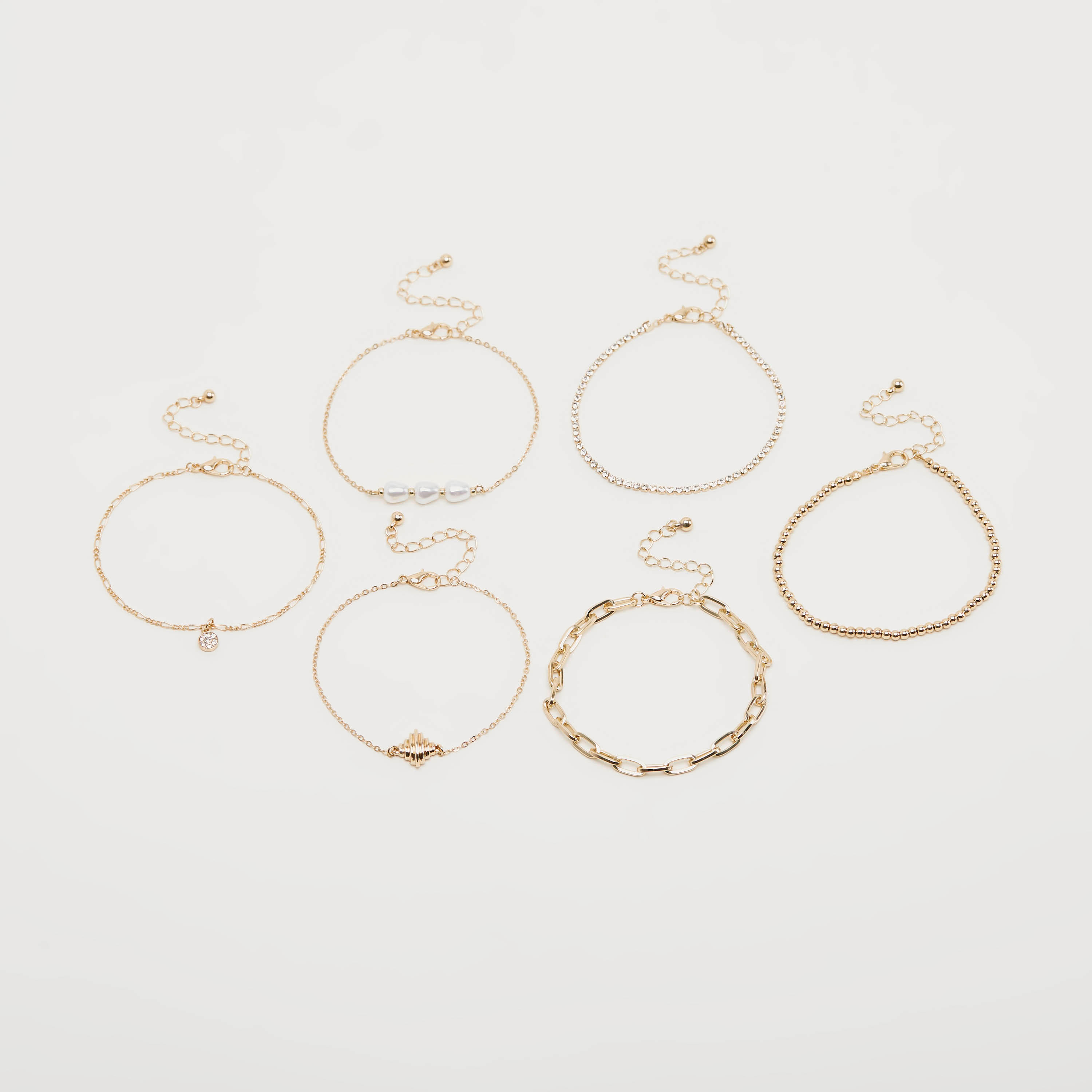 أساور مزيّنة بمشبك إغلاق -  طقم من 6-women-watchesandjewellery-jewellery-banglesandbracelets-image-4
