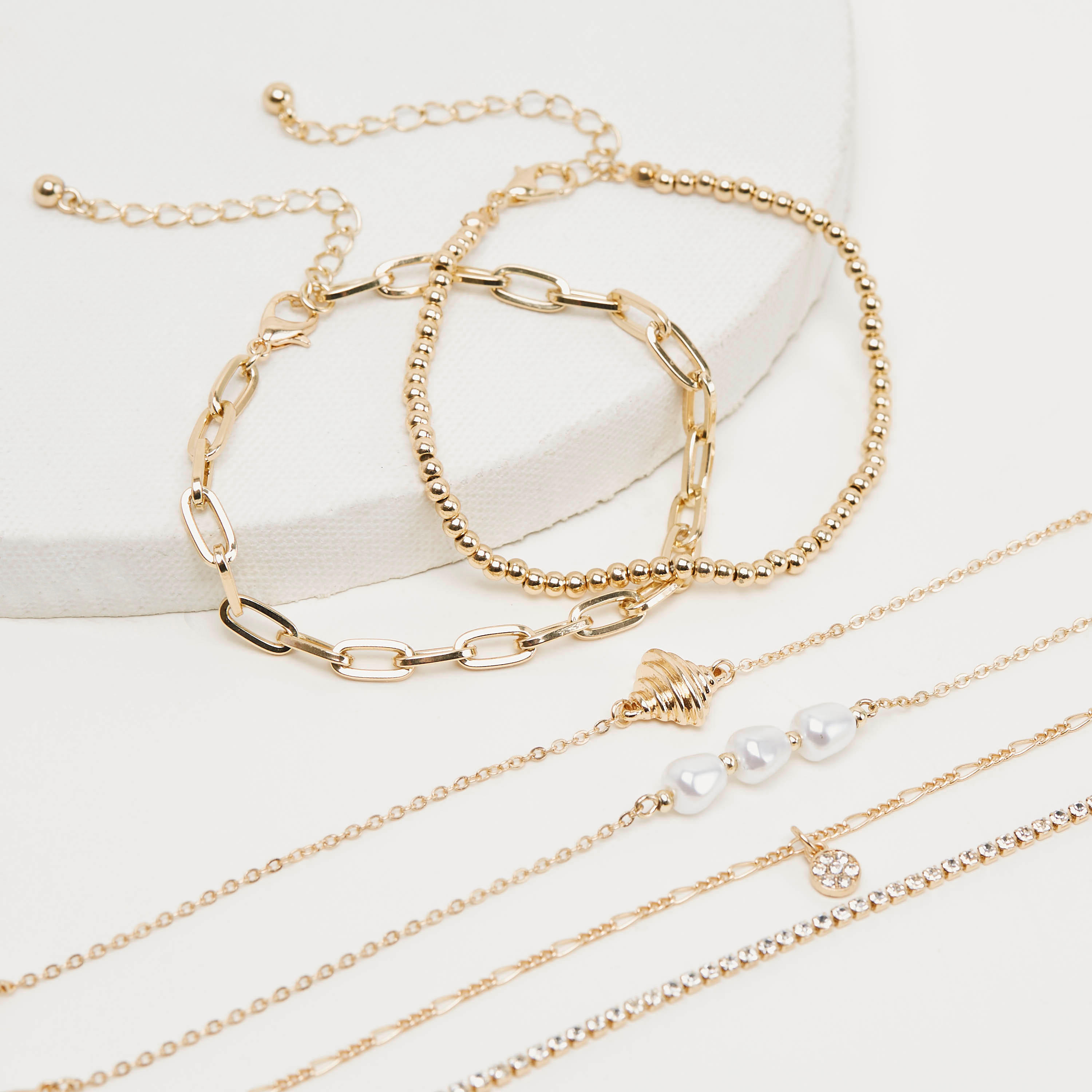 أساور مزيّنة بمشبك إغلاق -  طقم من 6-women-watchesandjewellery-jewellery-banglesandbracelets-image-5