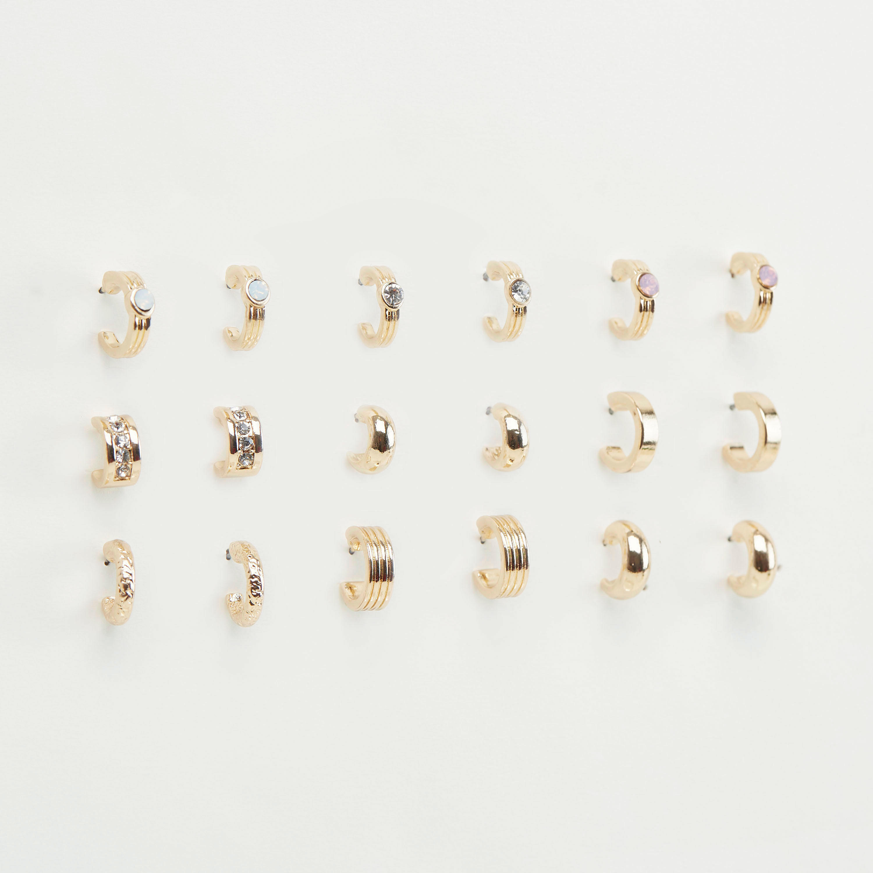 Set of 9 - Embellished Earrings with Pushback Closure-women-watchesandjewellery-jewellery-earrings-image-1