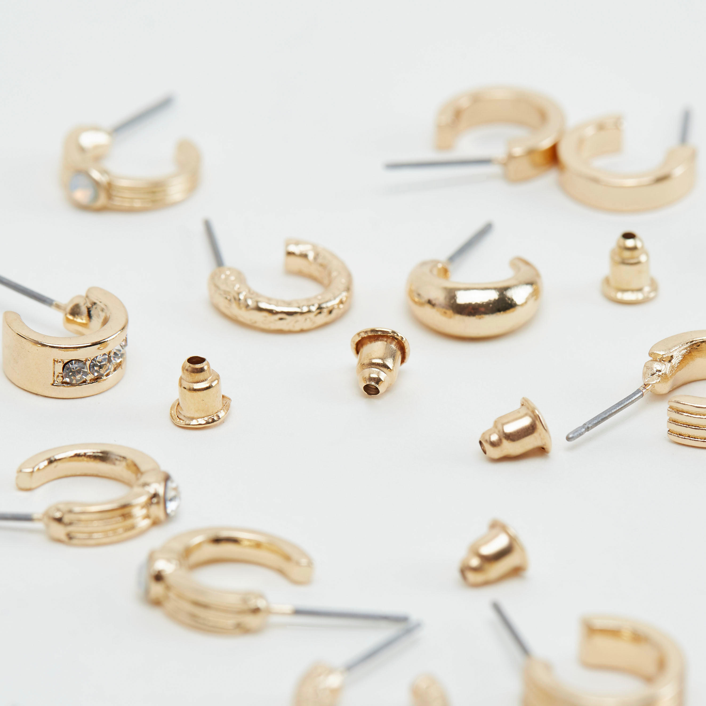 Set of 9 - Embellished Earrings with Pushback Closure-women-watchesandjewellery-jewellery-earrings-image-3