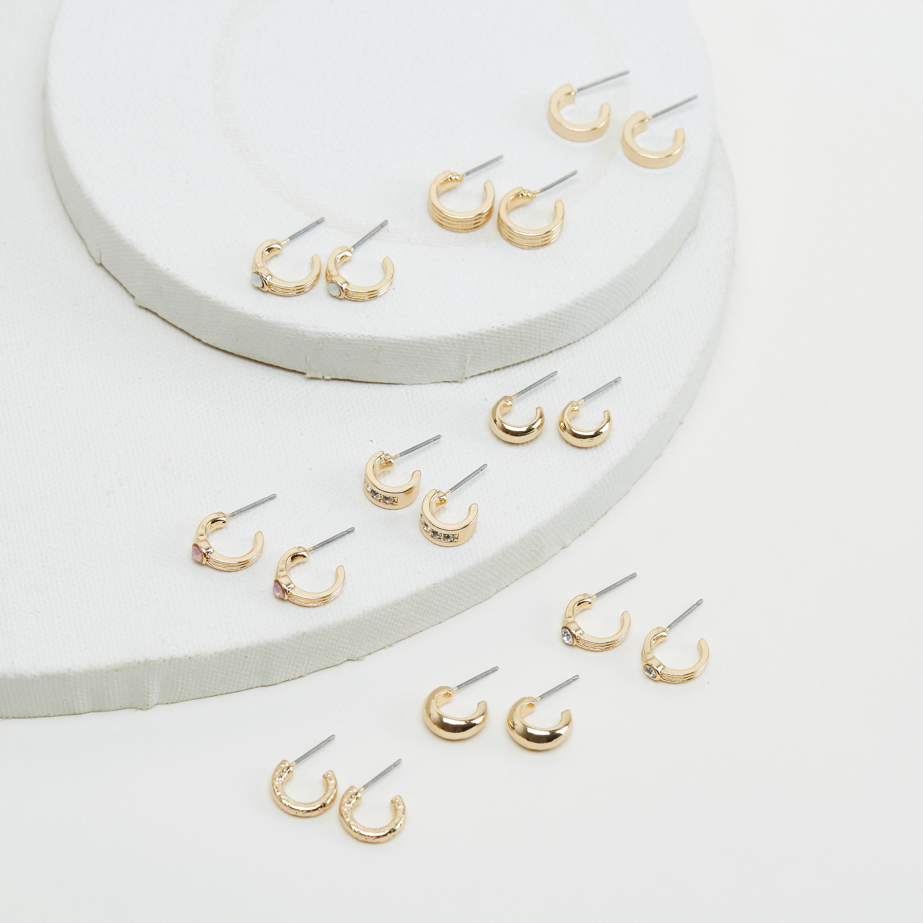 Set of 9 - Embellished Earrings with Pushback Closure-women-watchesandjewellery-jewellery-earrings-image-4