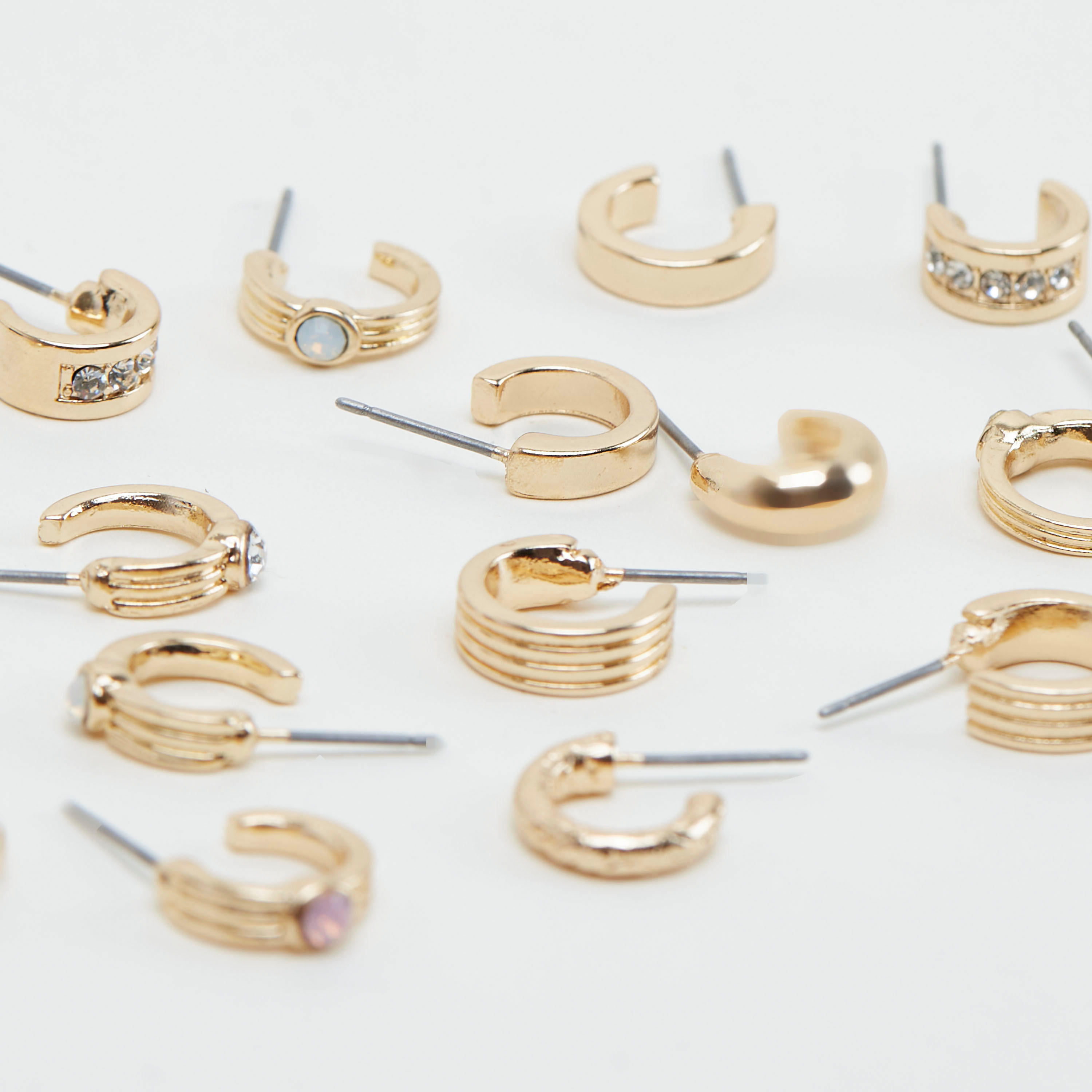 Set of 9 - Embellished Earrings with Pushback Closure-women-watchesandjewellery-jewellery-earrings-image-5