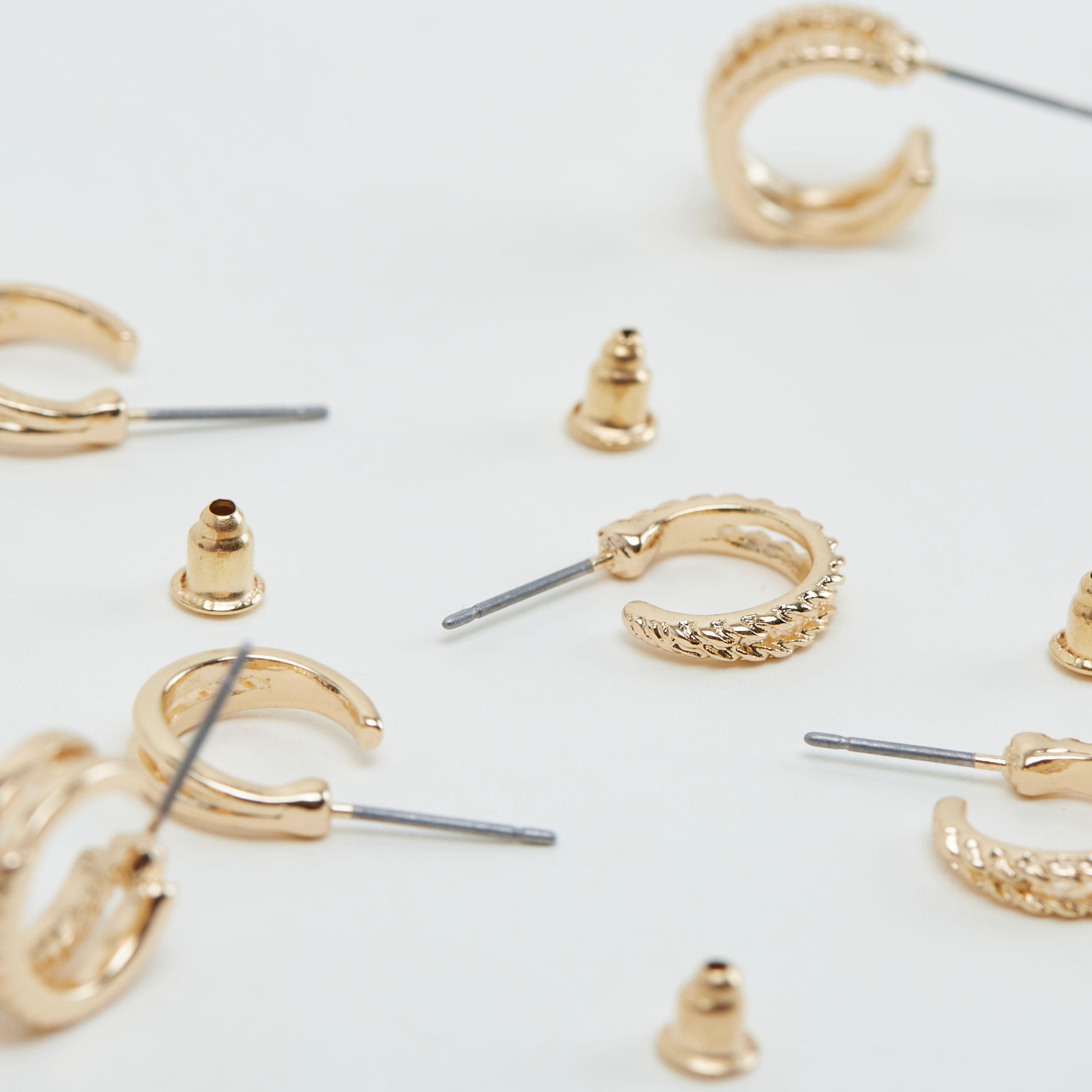 Set of 3 - Embellished Earrings with Pushback Closure-women-watchesandjewellery-jewellery-earrings-image-3