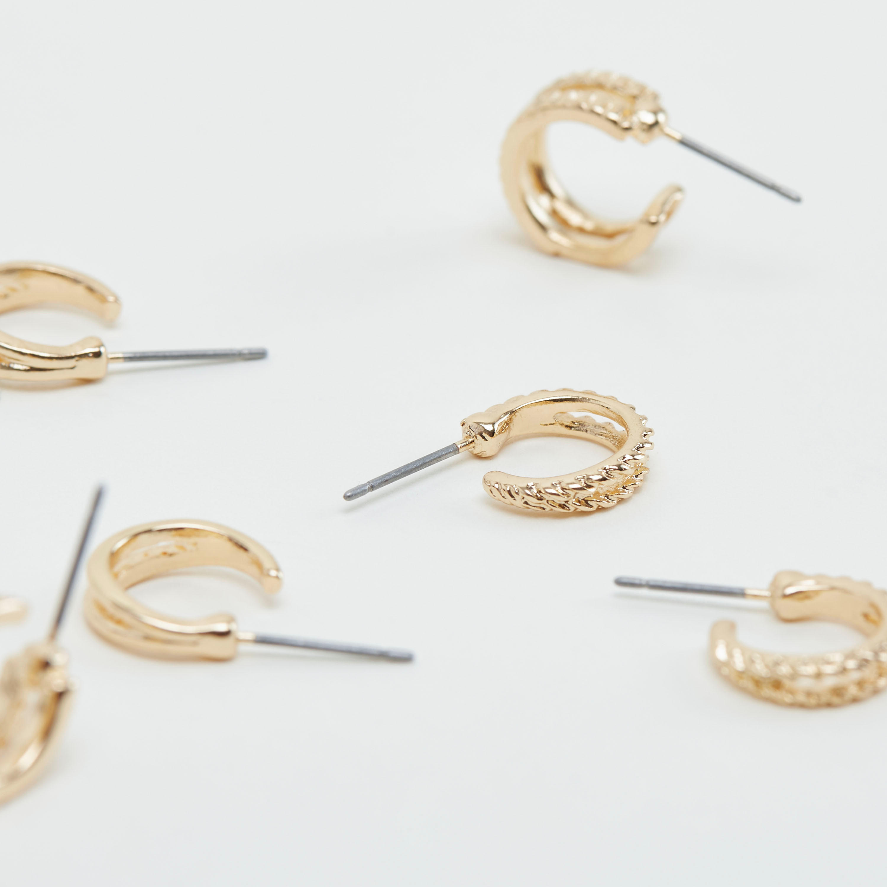 Set of 3 - Embellished Earrings with Pushback Closure-women-watchesandjewellery-jewellery-earrings-image-5