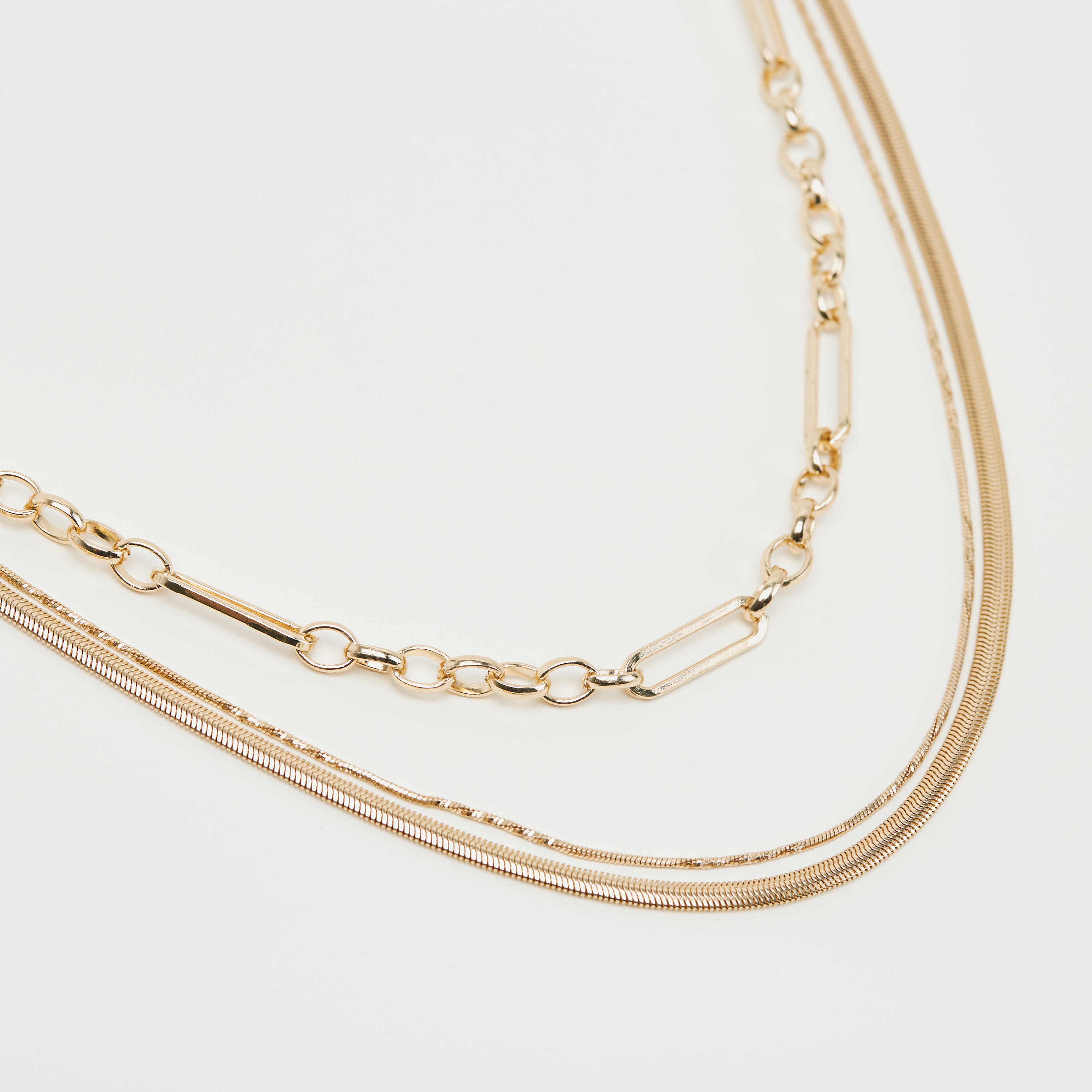 عقد ميتاليك بطبقات متعدّدة ومشبك إغلاق-women-watchesandjewellery-jewellery-necklacesandpendants-image-5