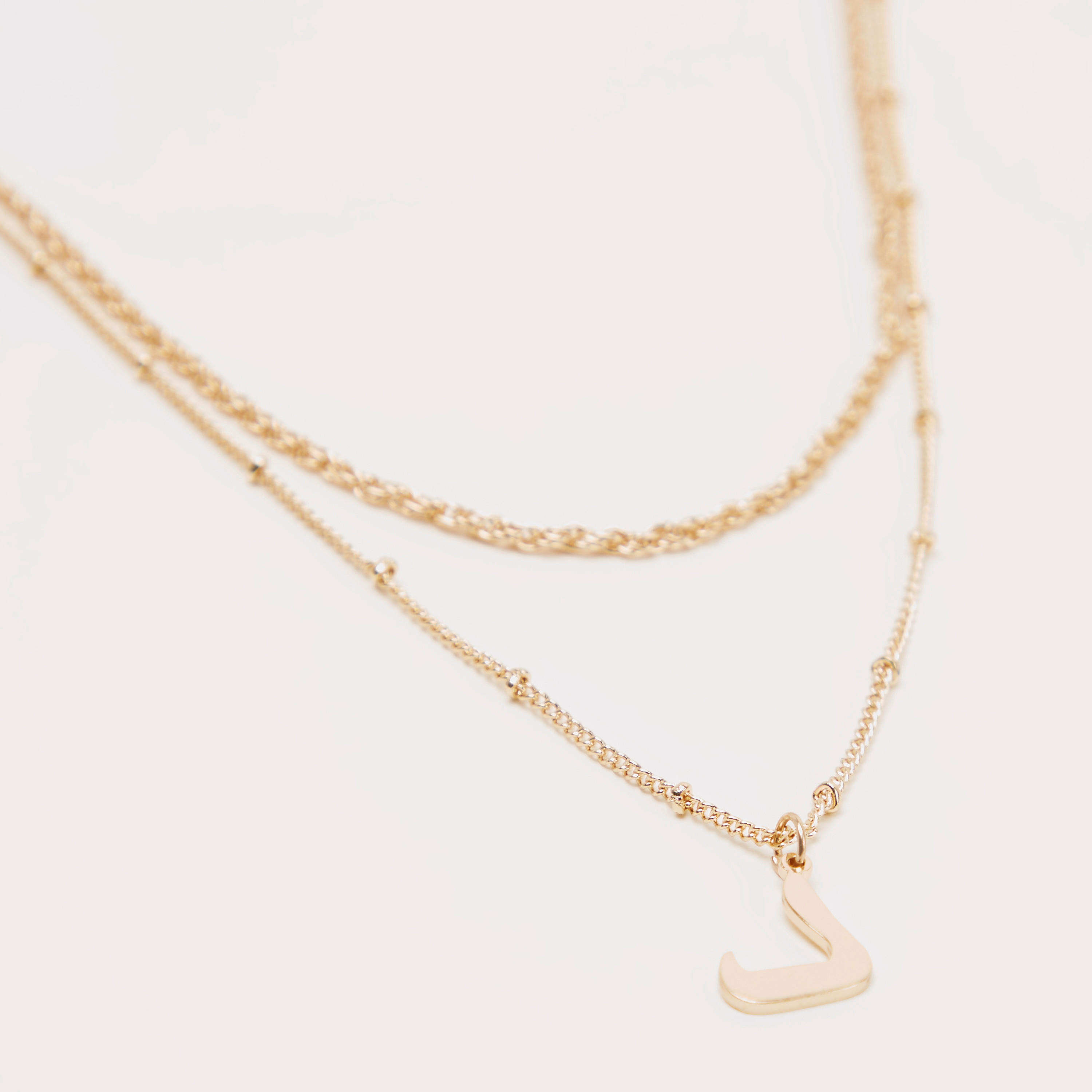 قلادة مزدوجة بدلّاية بتصميم عربي كاليجرافي-women-watchesandjewellery-jewellery-necklacesandpendants-image-2