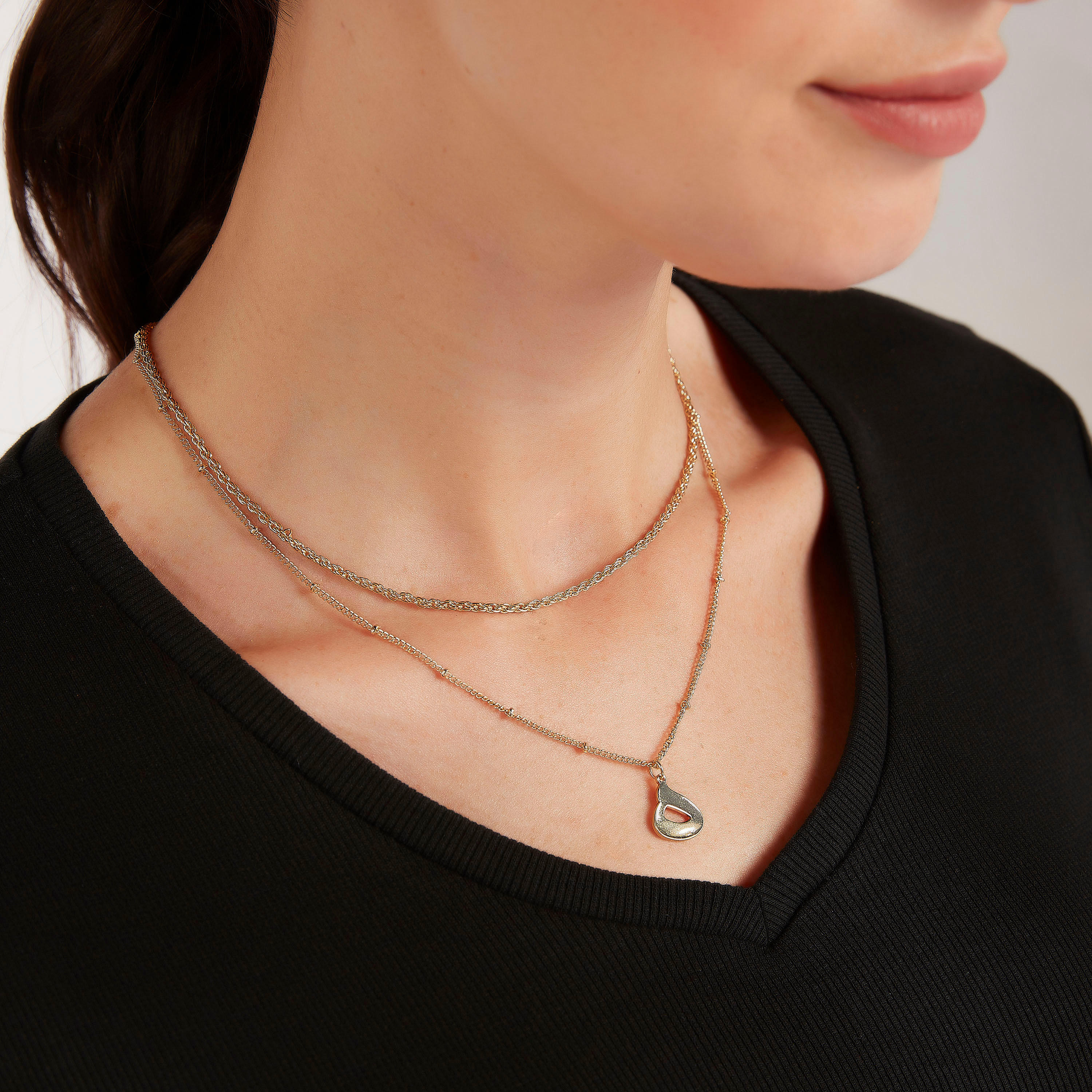 Multi-Layered Pendant Chain Necklace-women-watchesandjewellery-jewellery-necklacesandpendants-image-2