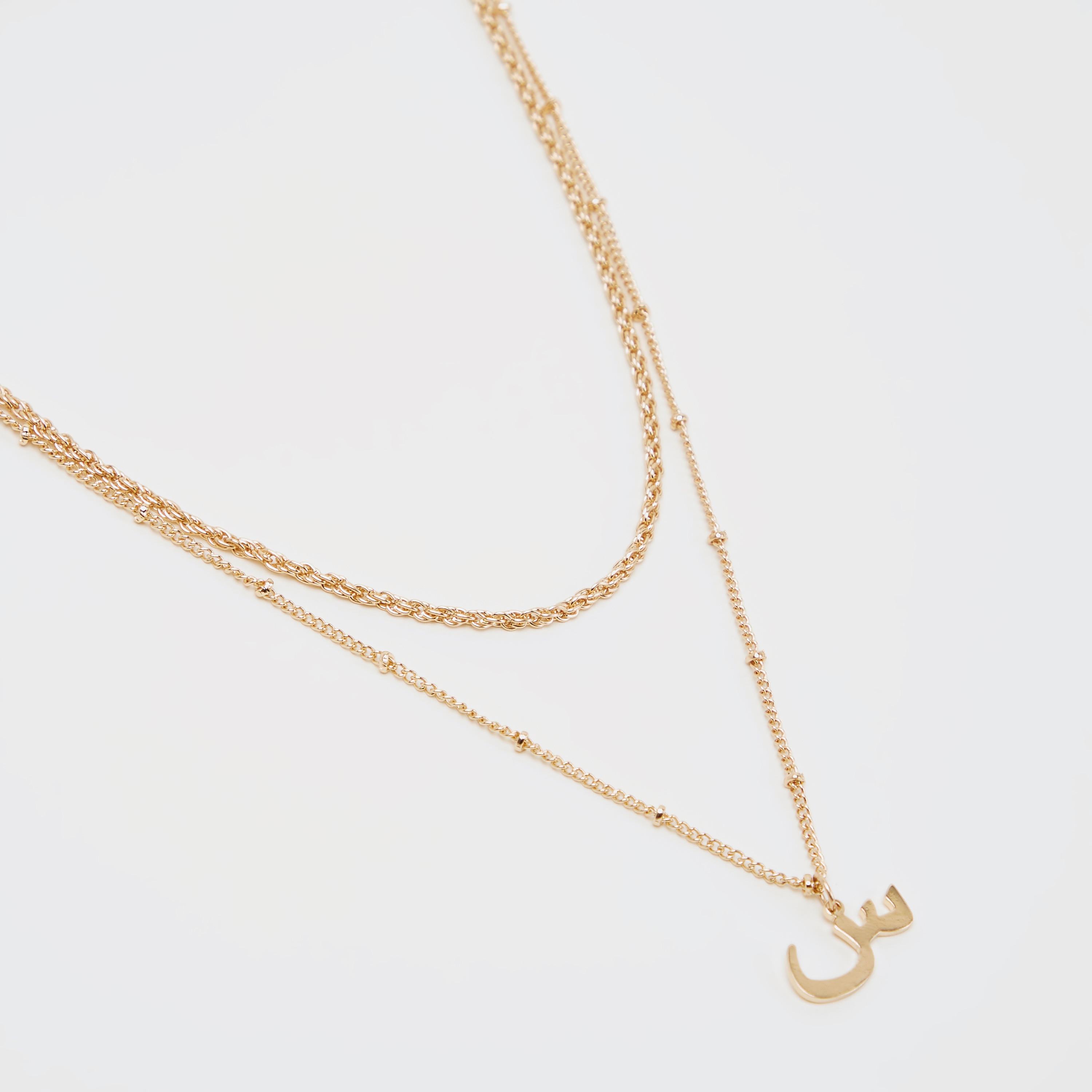 قلادة مزدوجة بدلّاية بتصميم عربي كاليجرافي-women-watchesandjewellery-jewellery-necklacesandpendants-image-4
