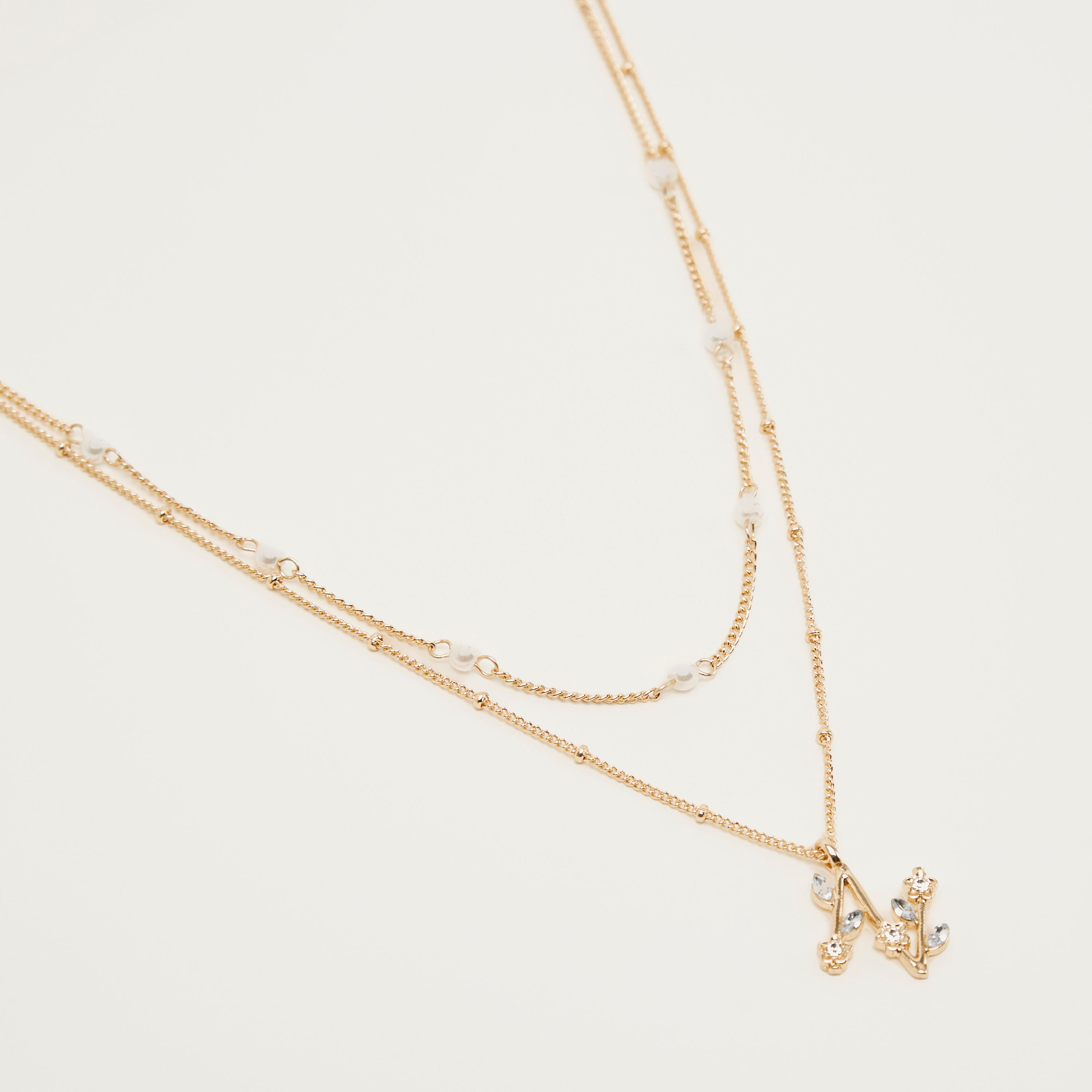 Multi-Layered Pendant Chain Necklace with Lobster Clasp Closure-women-watchesandjewellery-jewellery-necklacesandpendants-image-1