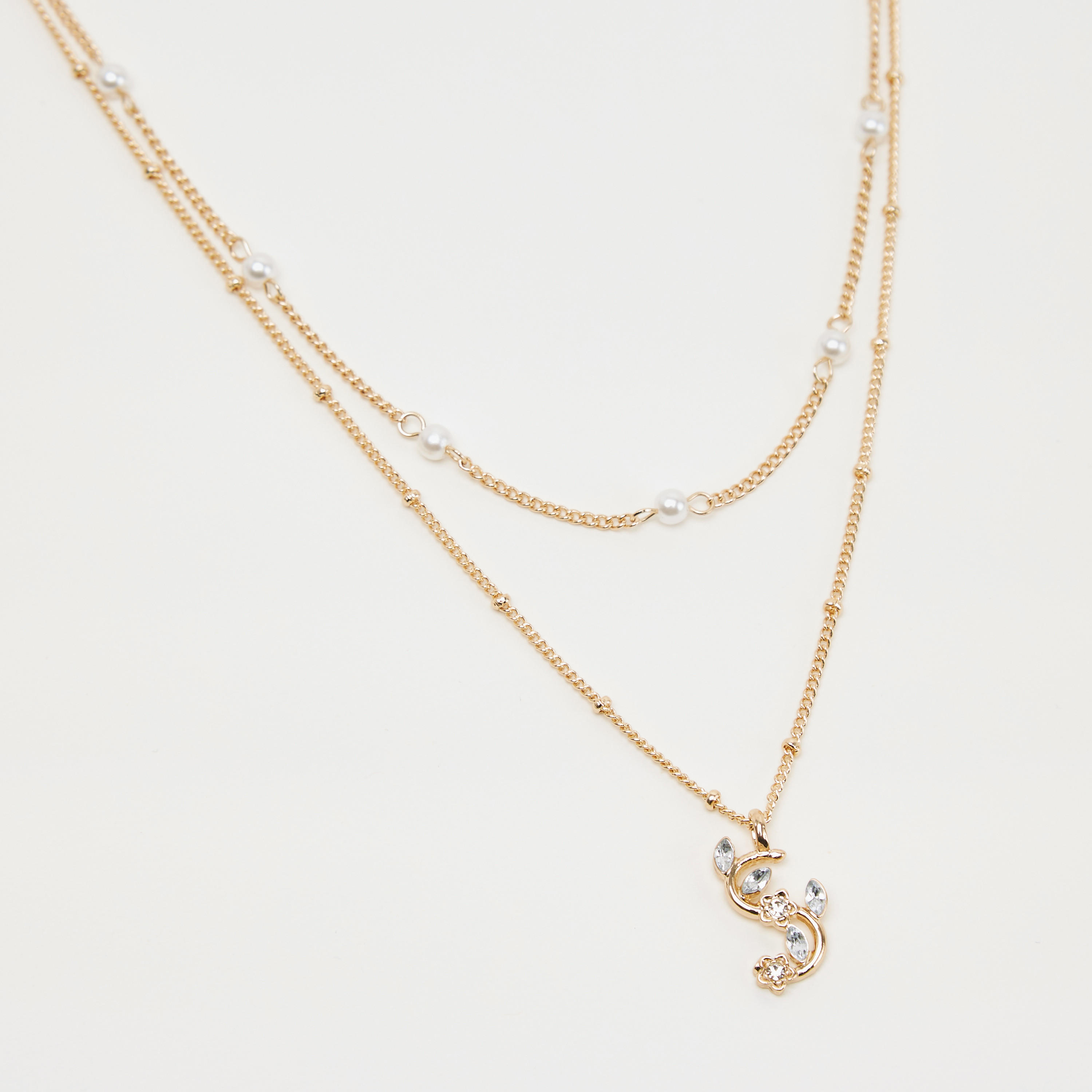 قلادة متعددة الطبقات بدلّاية مرصّعة-women-watchesandjewellery-jewellery-necklacesandpendants-image-1