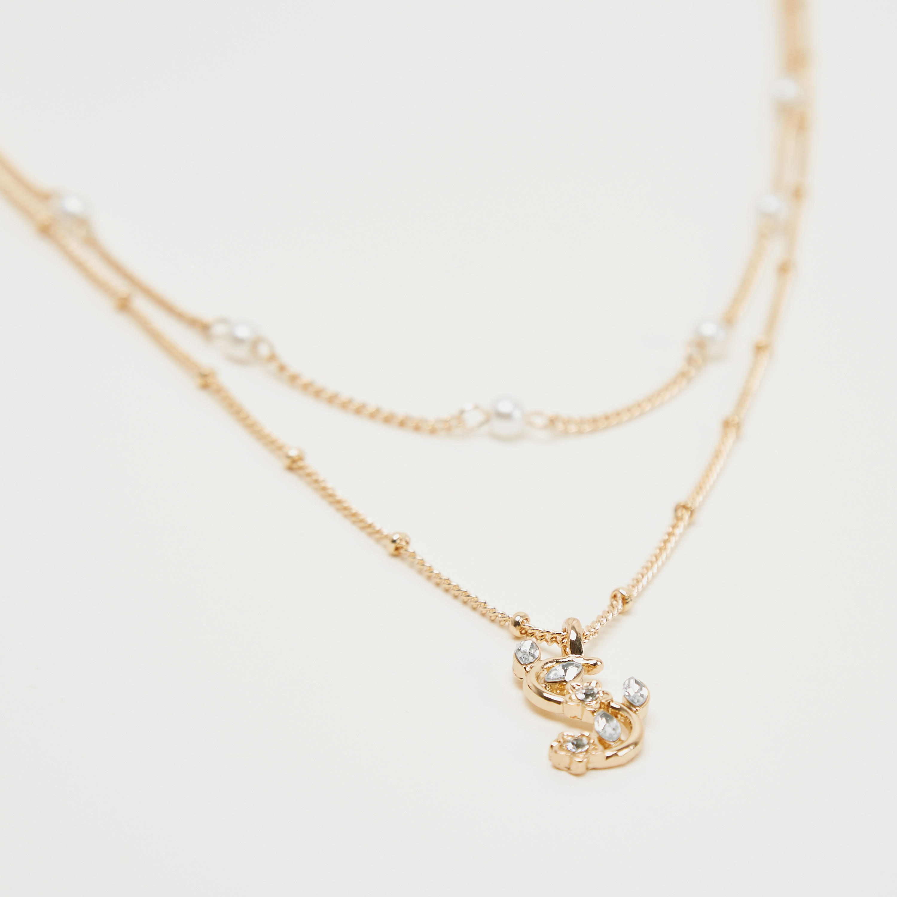 قلادة متعددة الطبقات بدلّاية مرصّعة-women-watchesandjewellery-jewellery-necklacesandpendants-image-2