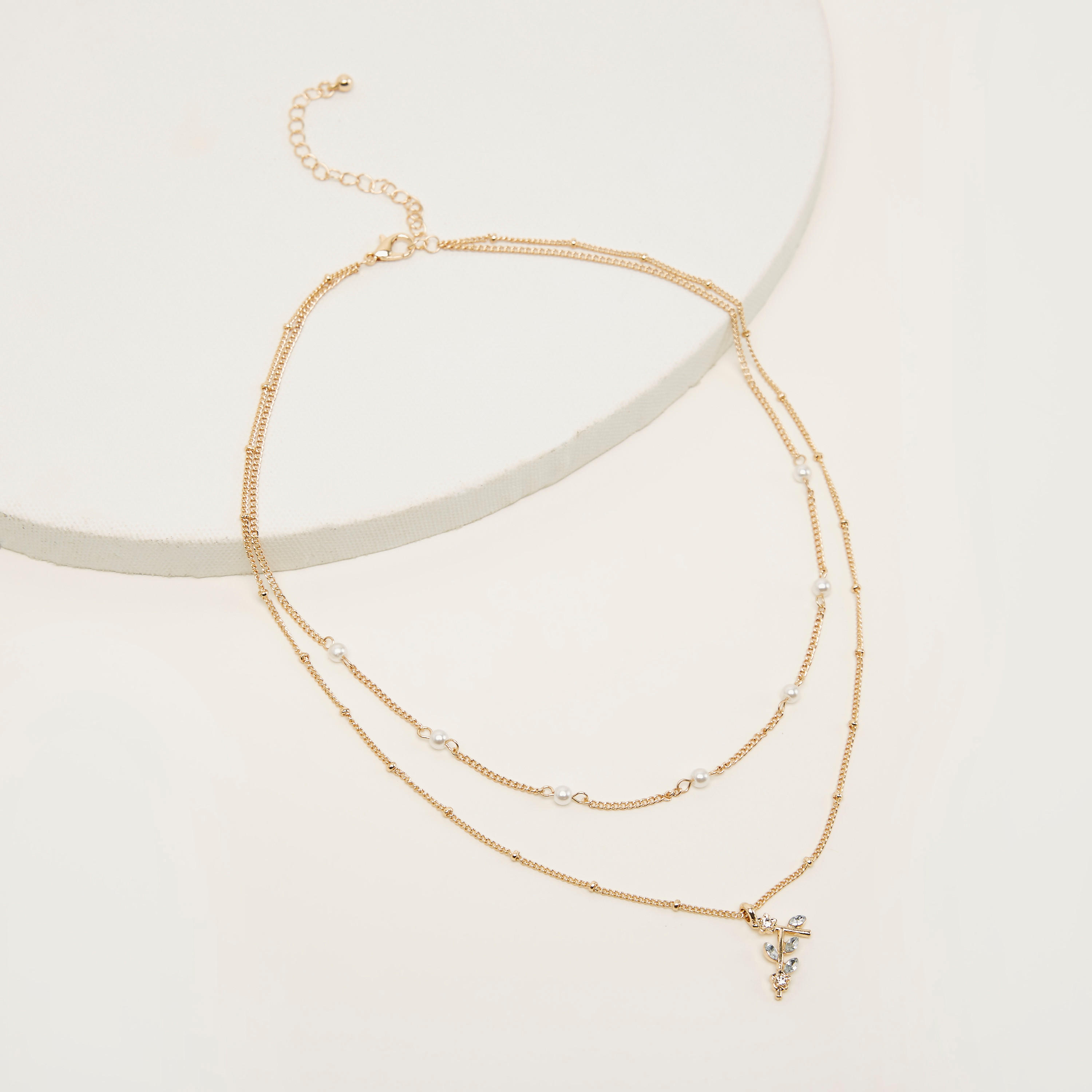 قلادة متعددة الطبقات بدلّاية مرصّعة-women-watchesandjewellery-jewellery-necklacesandpendants-image-4