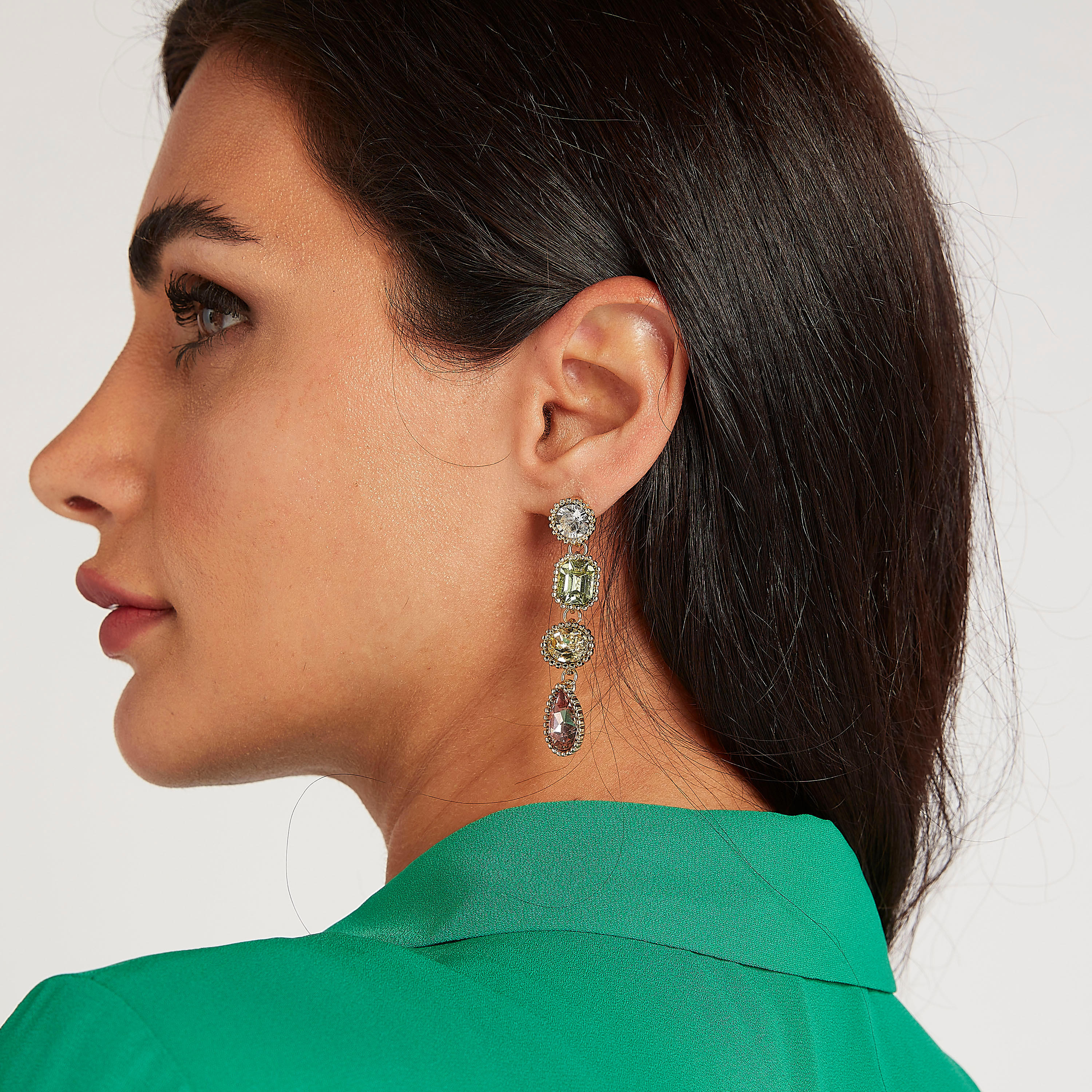 Embellished Dangling Earrings with Pushback Closure-women-watchesandjewellery-jewellery-earrings-image-2