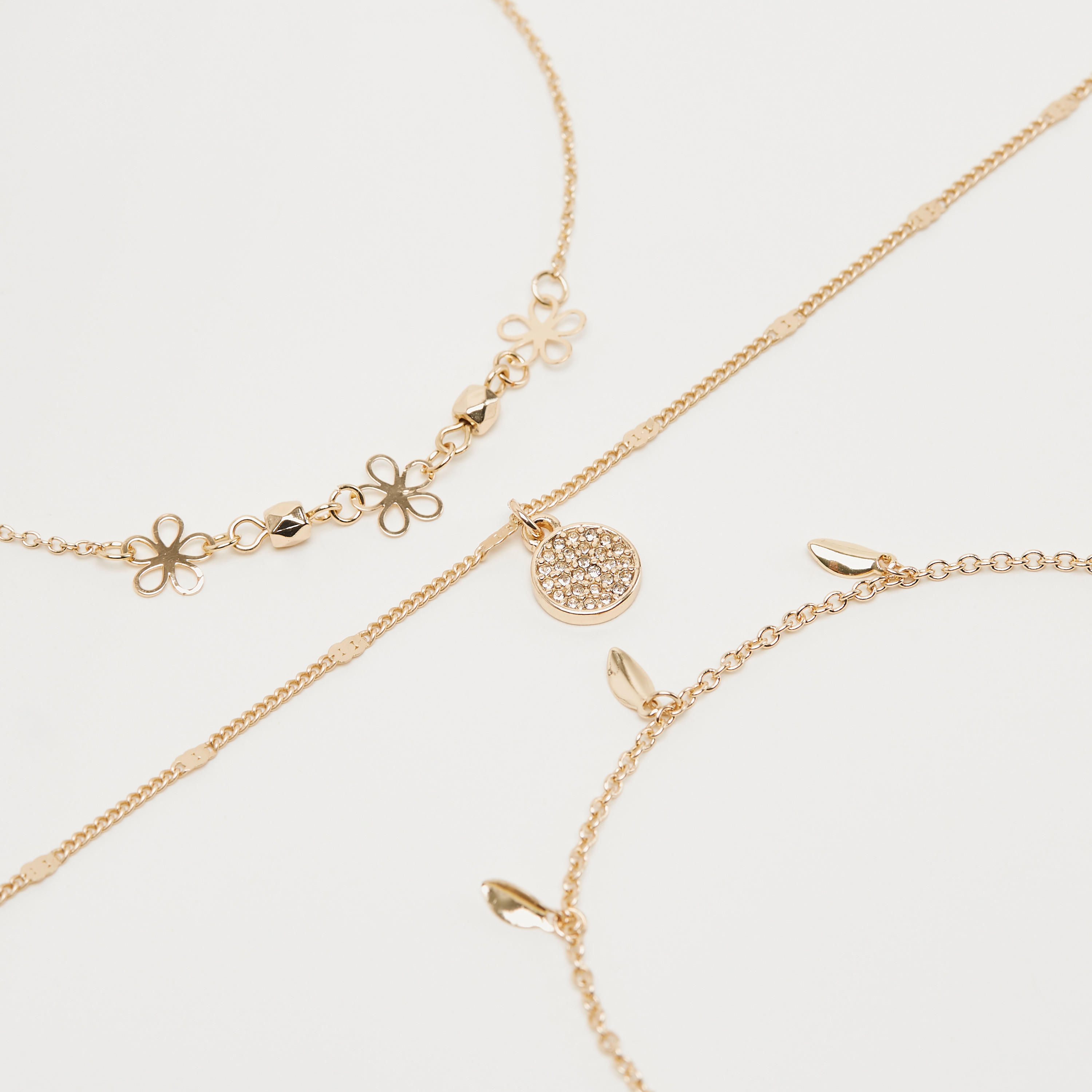 طقم خلاخيل مزيّنة - 3 قطع-women-watchesandjewellery-jewellery-anklets-image-3