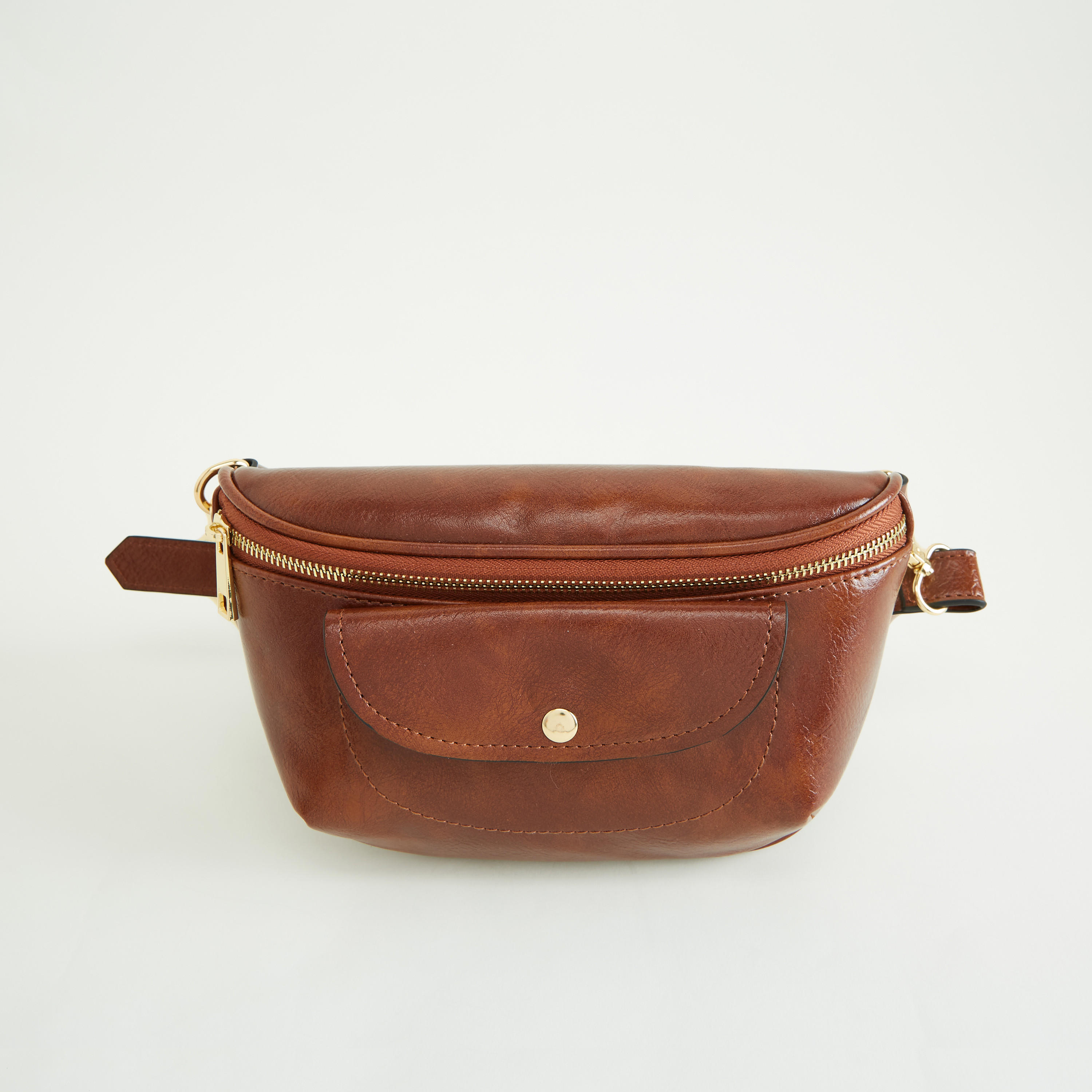 Textured Leather Bumbag with Zipper Closure-women-bagsandwallets-handbags-image-1