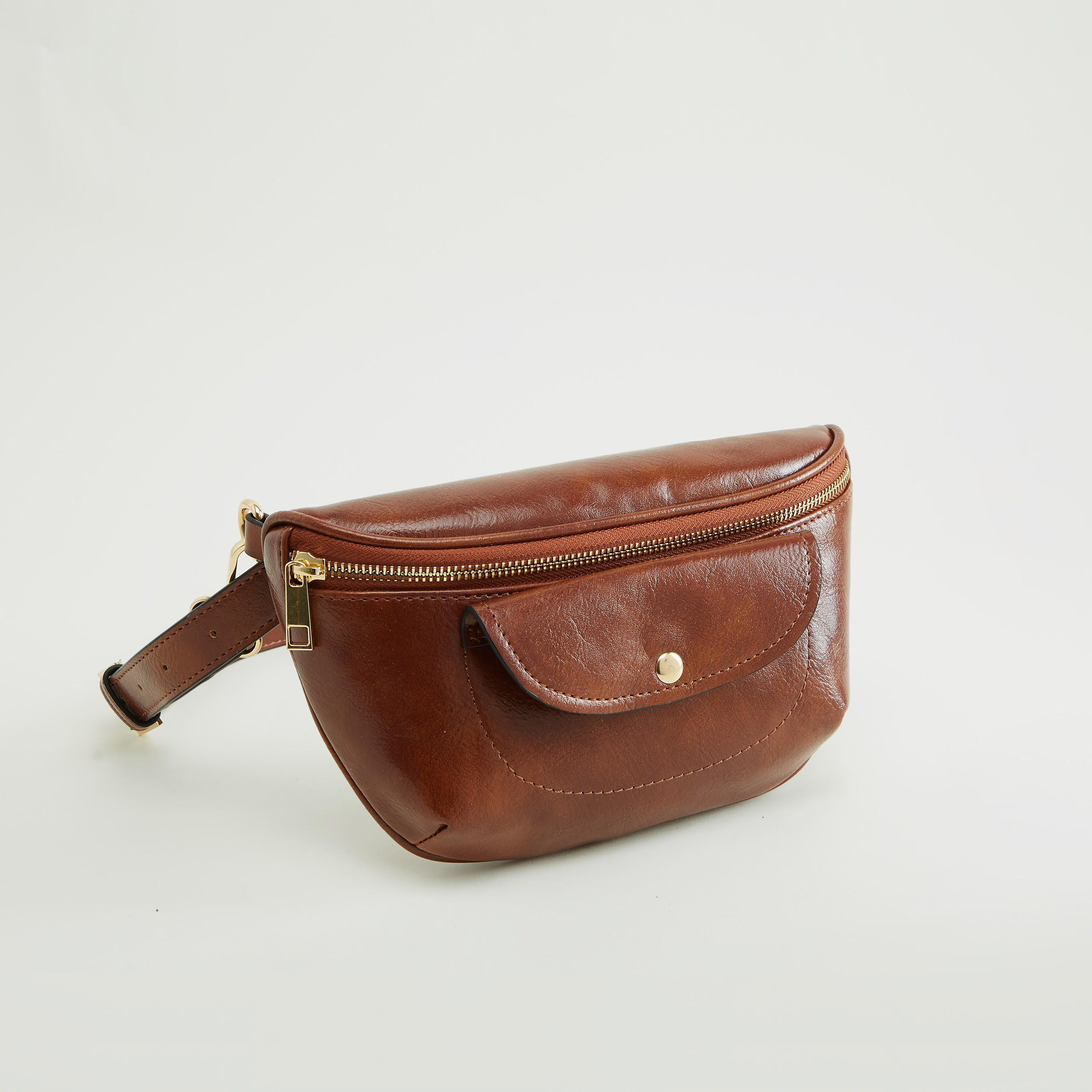 Textured Leather Bumbag with Zipper Closure-women-bagsandwallets-handbags-image-3