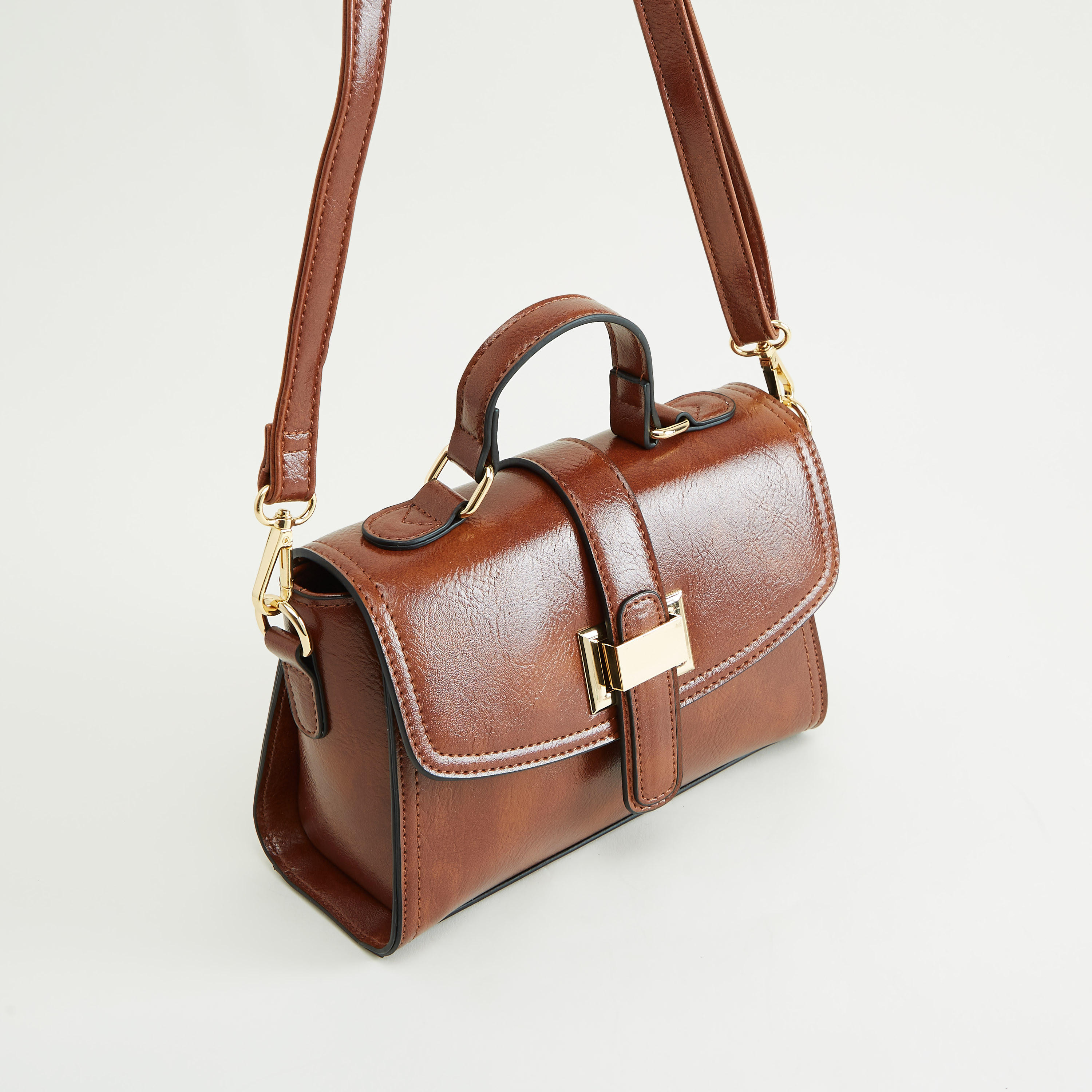 شنطة ساتشيل جلد بارزة الملمس بحزام قابل للفصل-women-bagsandwallets-handbags-image-3
