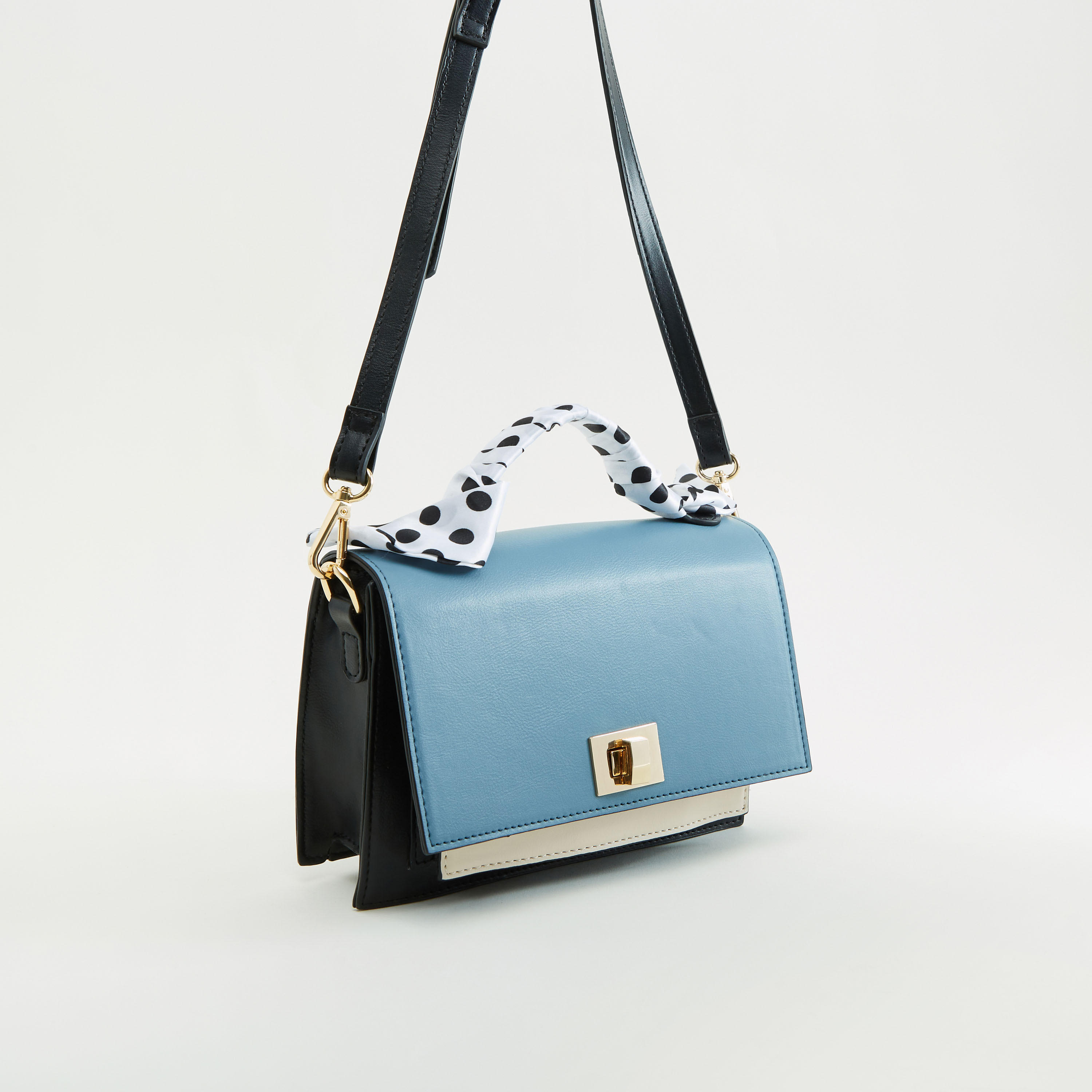 شنطة ساتشيل قوالب ملوّنة مع وشاح بطبعات-women-bagsandwallets-handbags-image-2