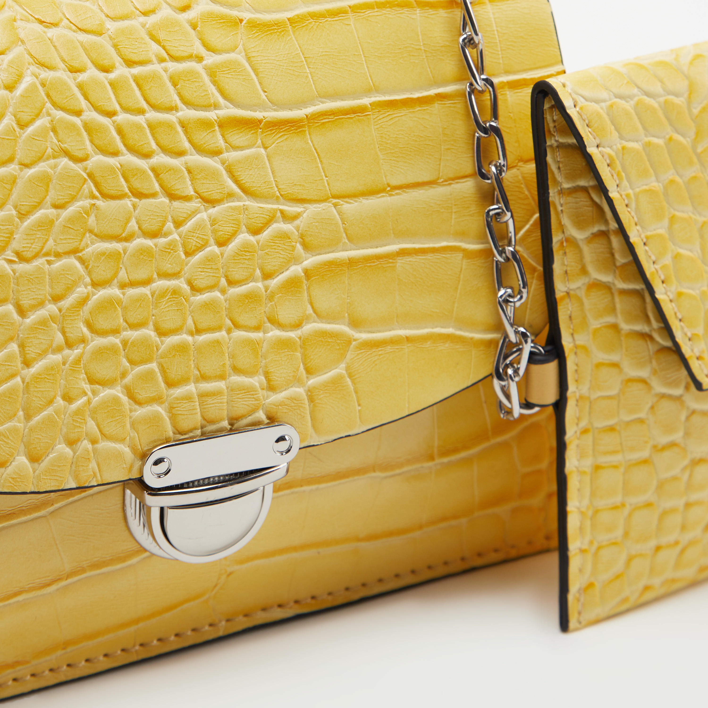 Croc Embossed Satchel with Pouch Set-women-bagsandwallets-handbags-image-3