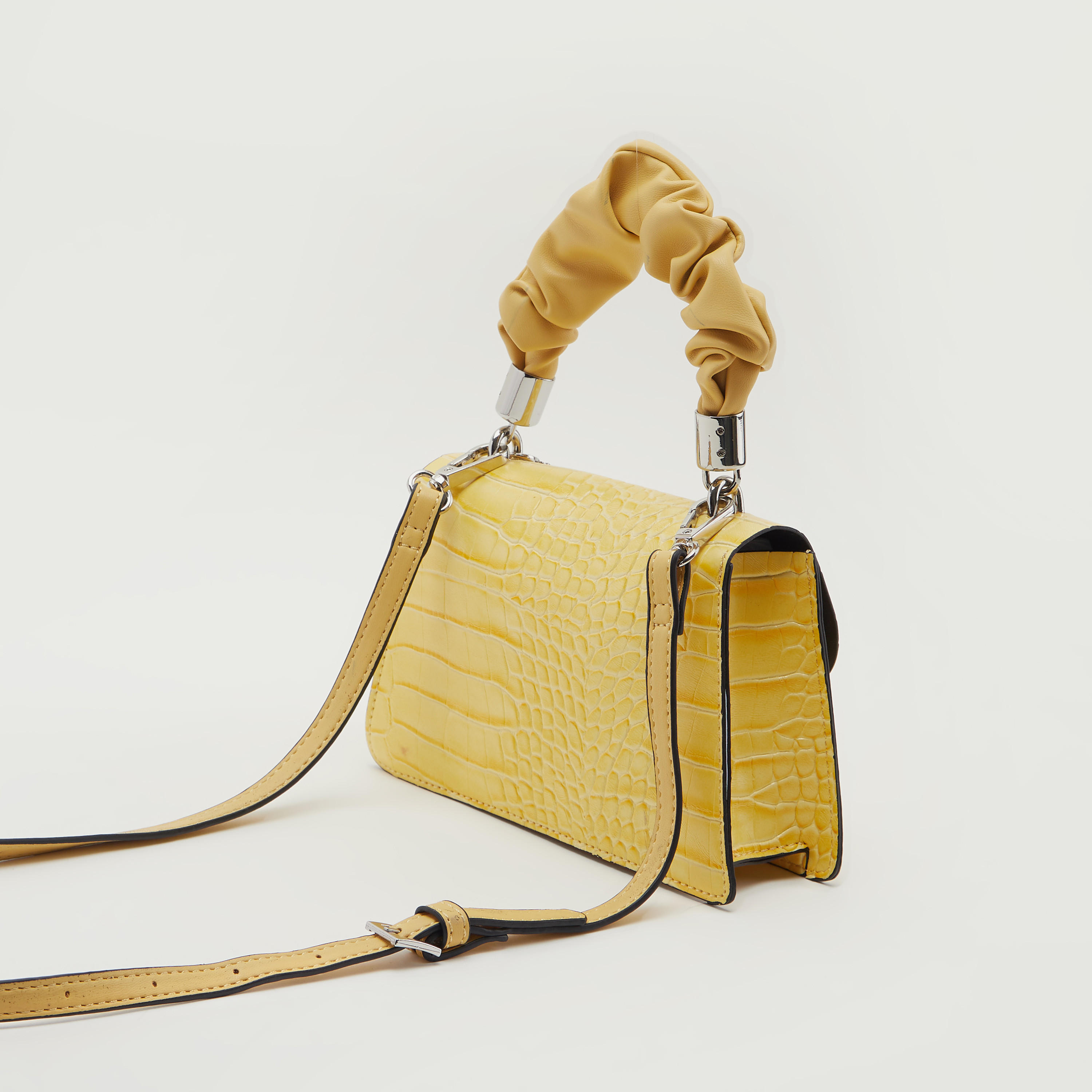 Croc Embossed Satchel with Pouch Set-women-bagsandwallets-handbags-image-4