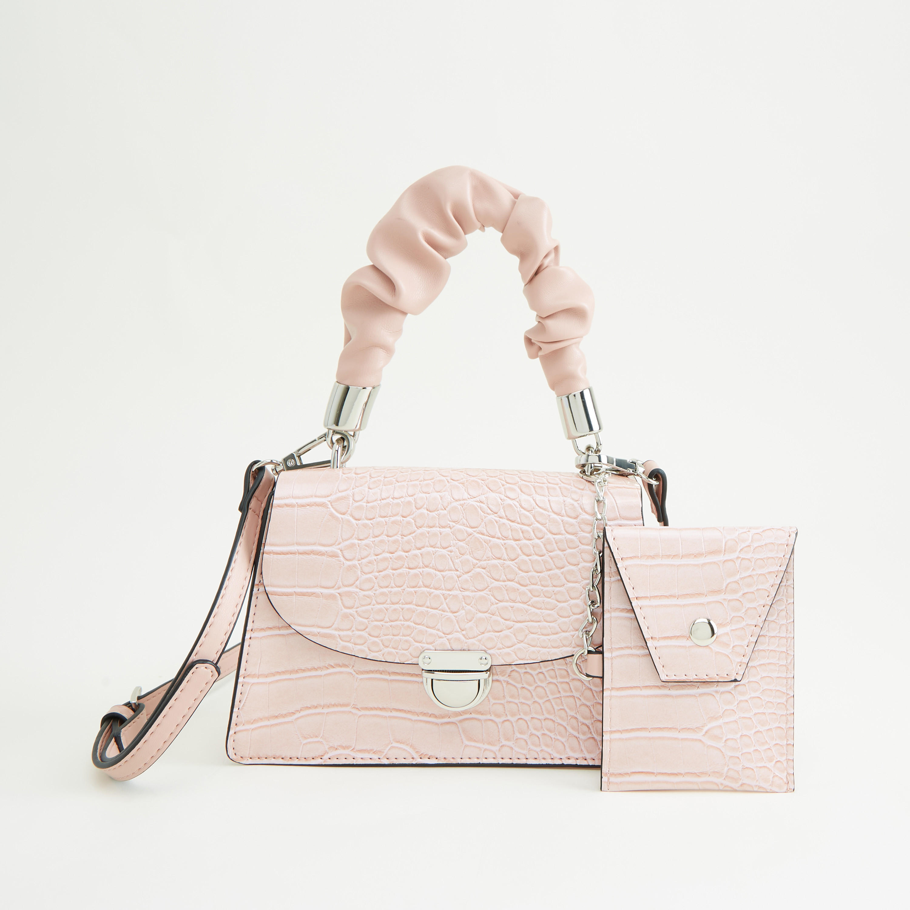 Animal Textured Mini Satchel Bag with Top Handle-women-bagsandwallets-handbags-image-1