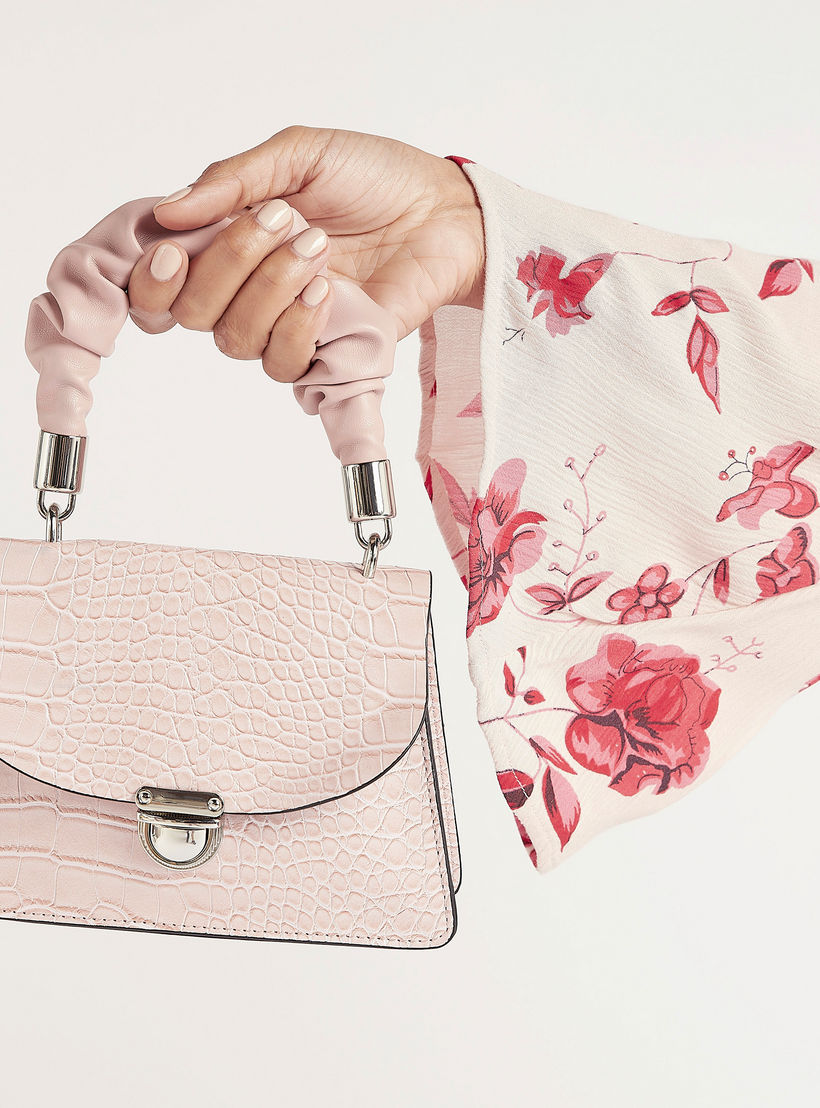 Animal Textured Mini Satchel Bag with Top Handle-women-bagsandwallets-handbags-image-2