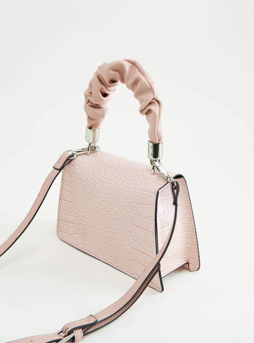 Animal Textured Mini Satchel Bag with Top Handle-women-bagsandwallets-handbags-image-5