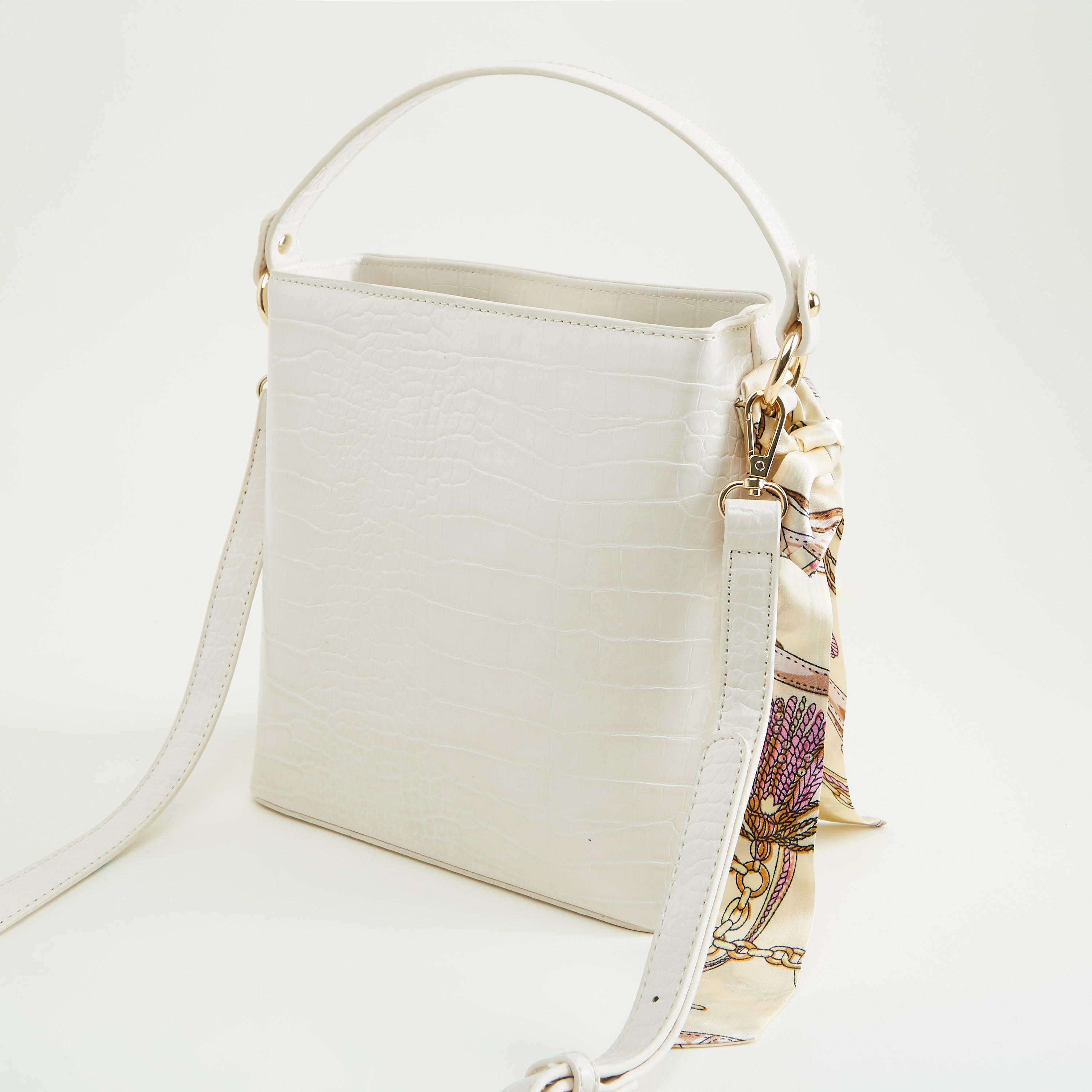 شنطة ساتشيل جلد تمساح بارز الملمس بزينة على شكل وشاح بطبعات-women-bagsandwallets-handbags-image-5