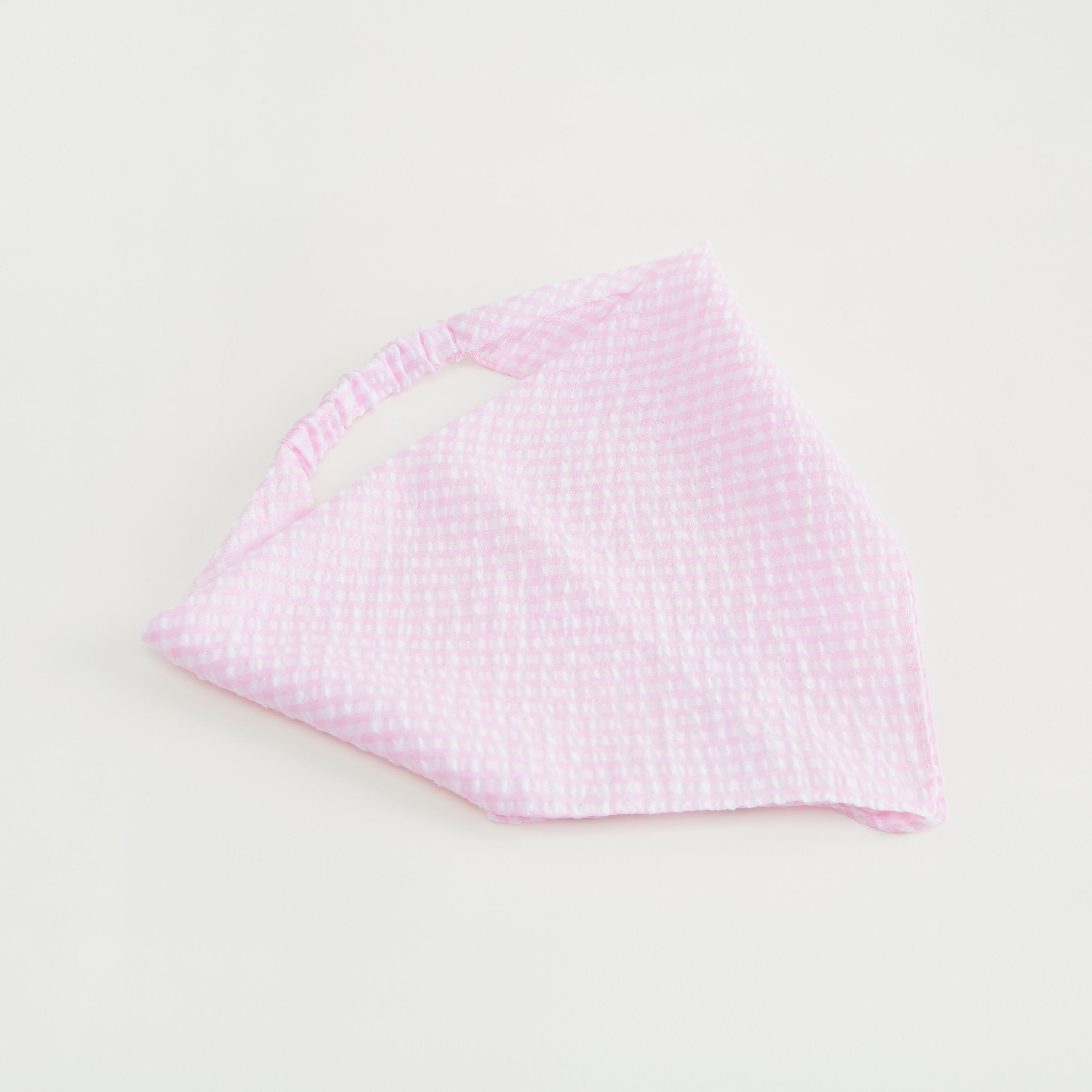 Gingham Print Bandana with Elasticated Strap-women-hairaccessories-image-1