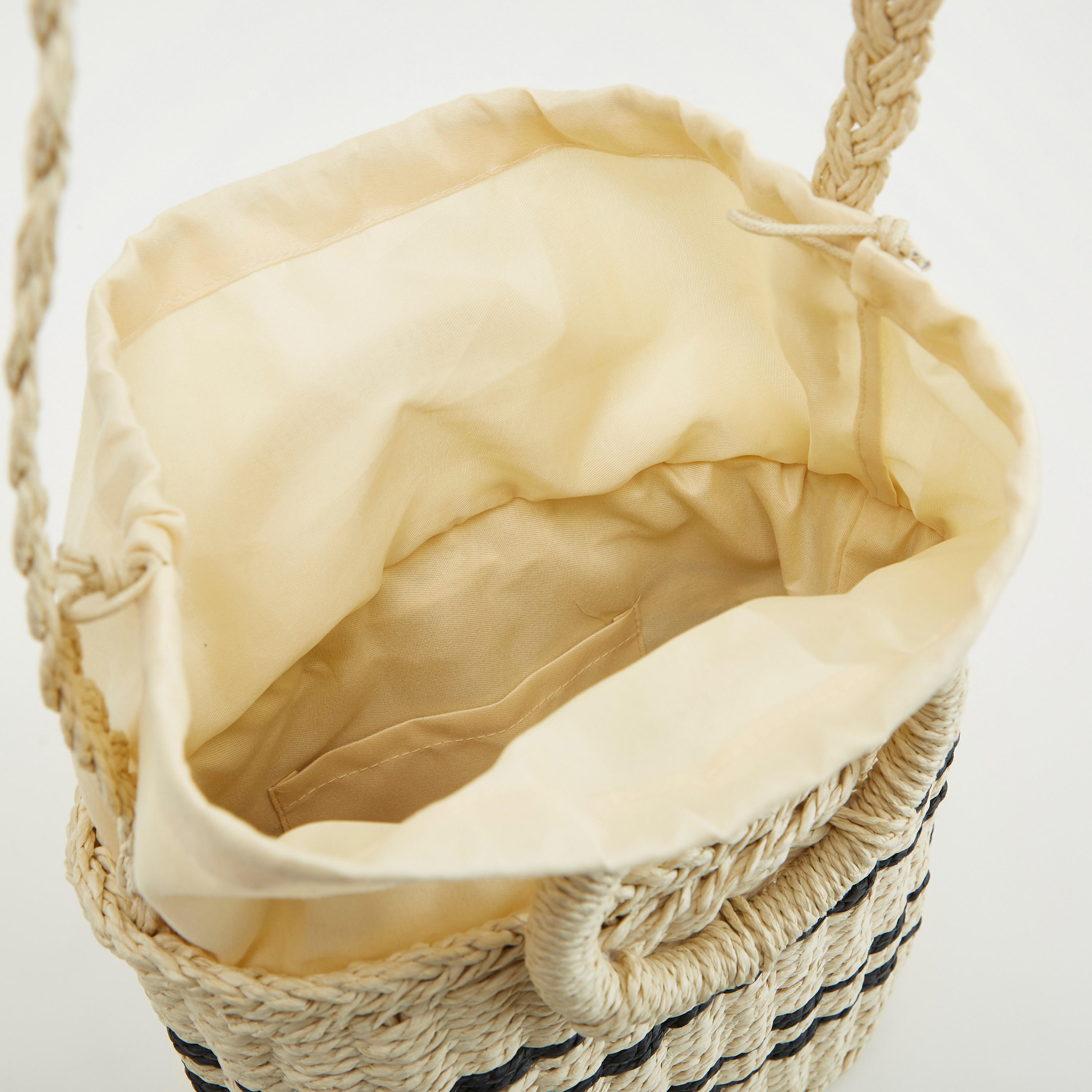 Straw Textured Tote Bag with Drawstring Closure-women-bagsandwallets-handbags-image-5