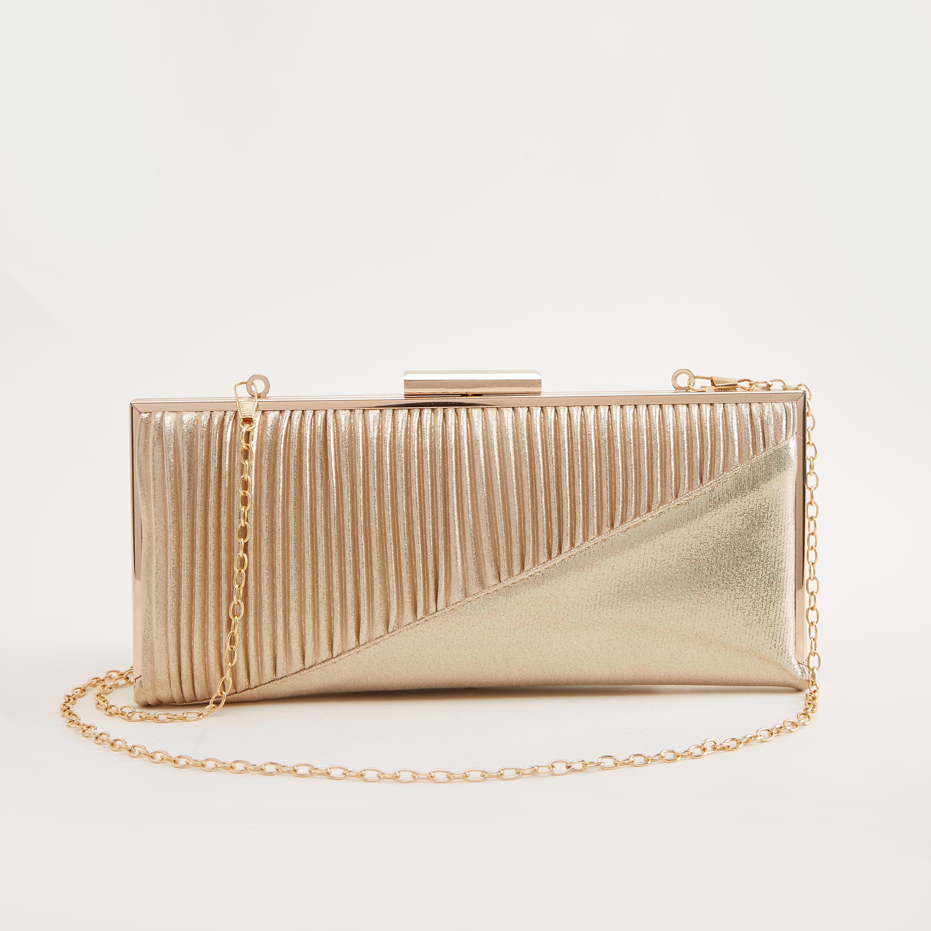 شنطة كلاتش بارزة الملمس بحزام سلسلة وزينة شرّابات-women-bagsandwallets-handbags-image-1
