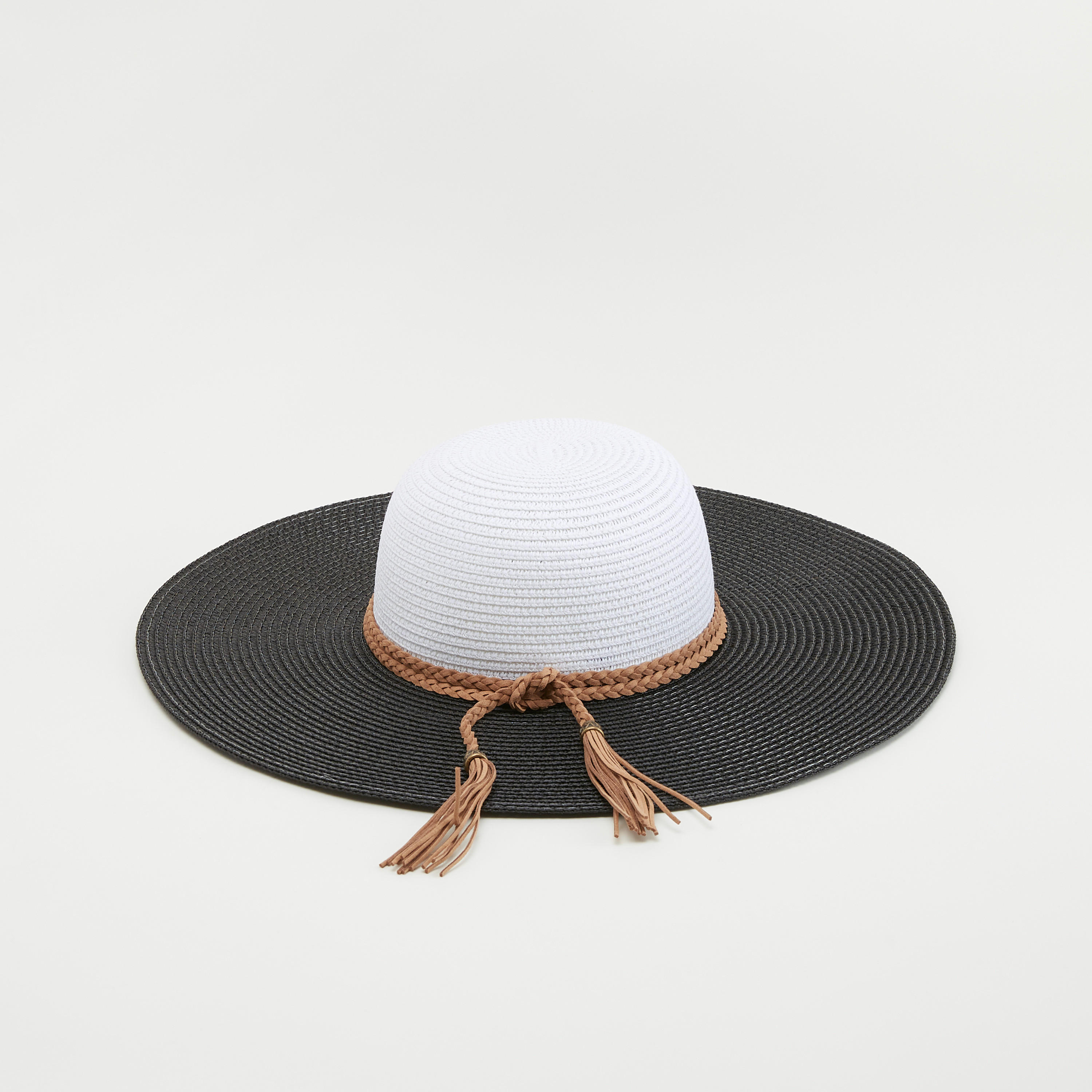 Textured Straw Hat with Braided Tie-Up Accent-women-clothingaccessories-capsandhats-image-1