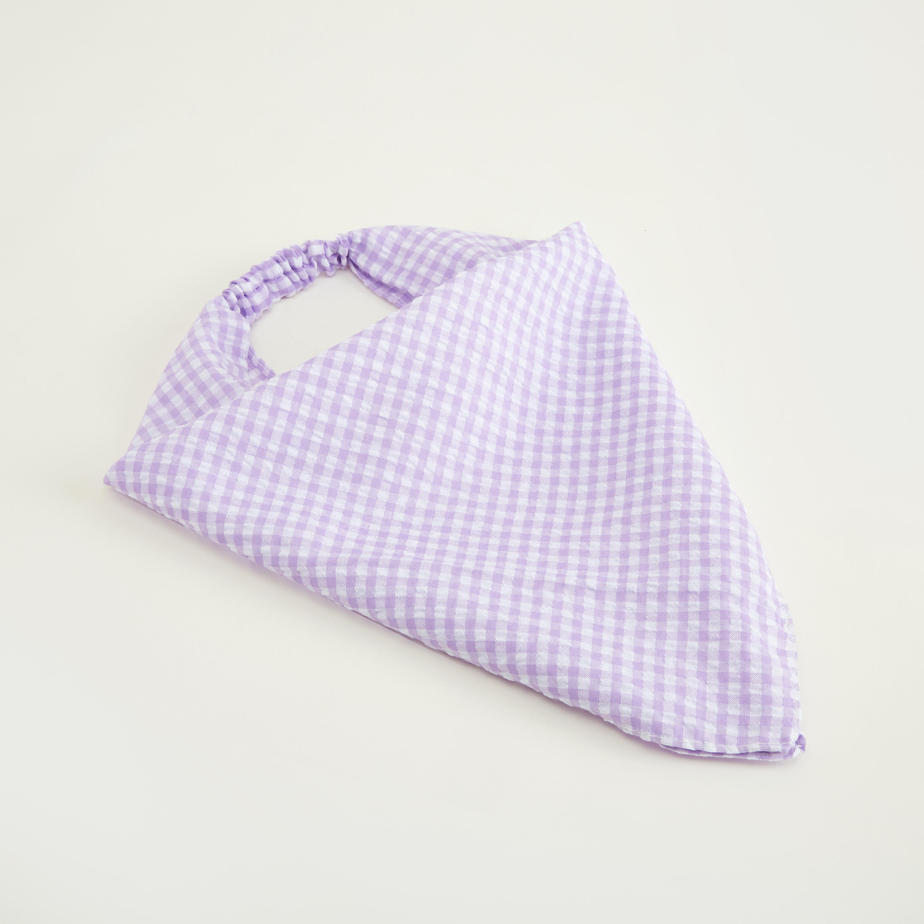 Gingham Print Bandana with Elasticated Strap-women-hairaccessories-image-1