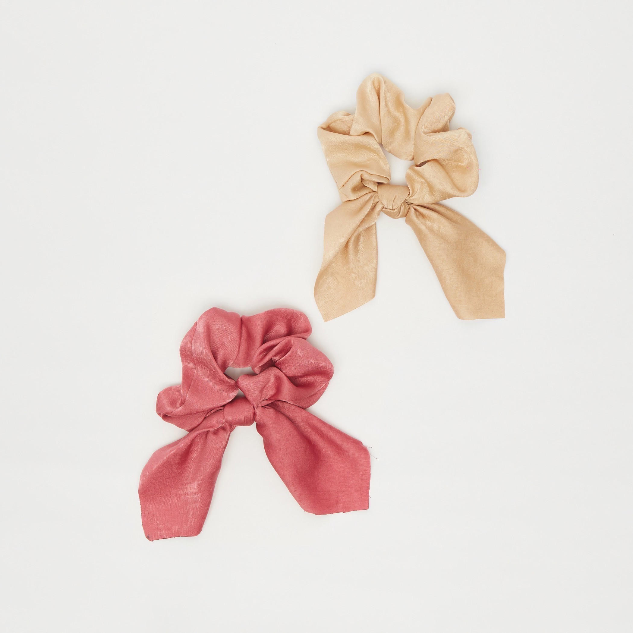 Set of 2 - Gloo Solid Elasticated Bow Scrunchie-women-hairaccessories-image-1