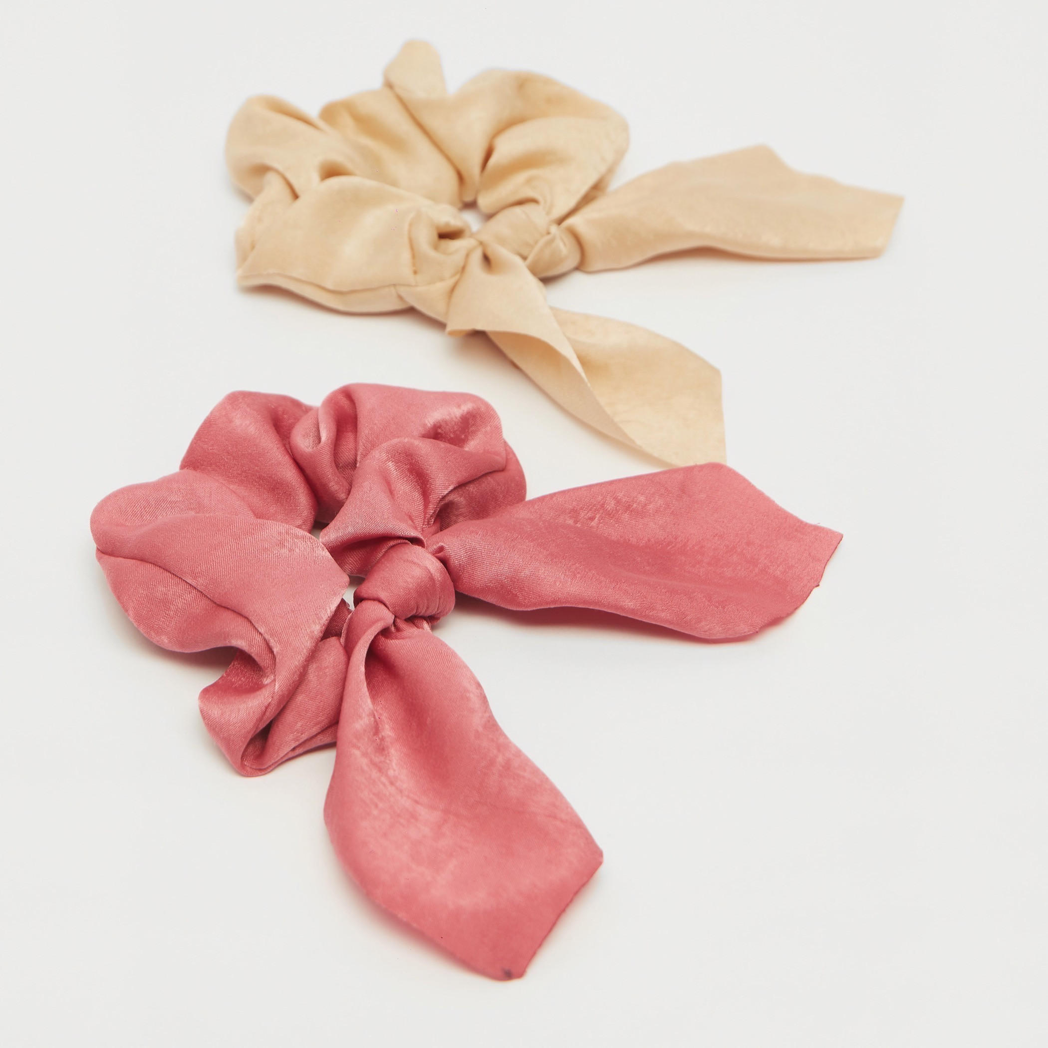 Set of 2 - Gloo Solid Elasticated Bow Scrunchie-women-hairaccessories-image-3
