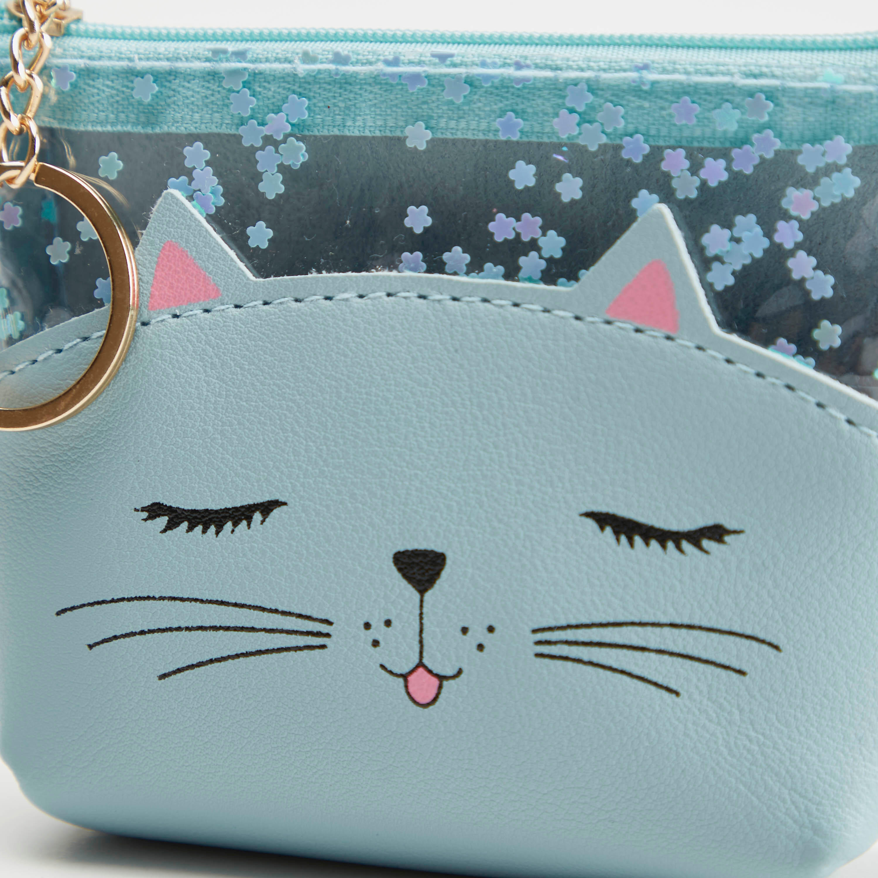 شنطة صغيرة بطبعات قطة وسحاب إغلاق من جلوو-women-bagsandwallets-handbags-image-3