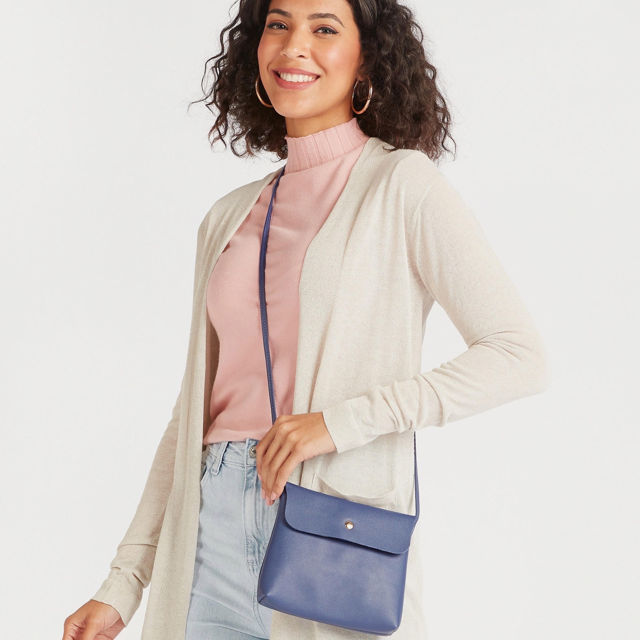 Gloo Solid Crossbody Bag with Flap Closure-women-bagsandwallets-handbags-image-2