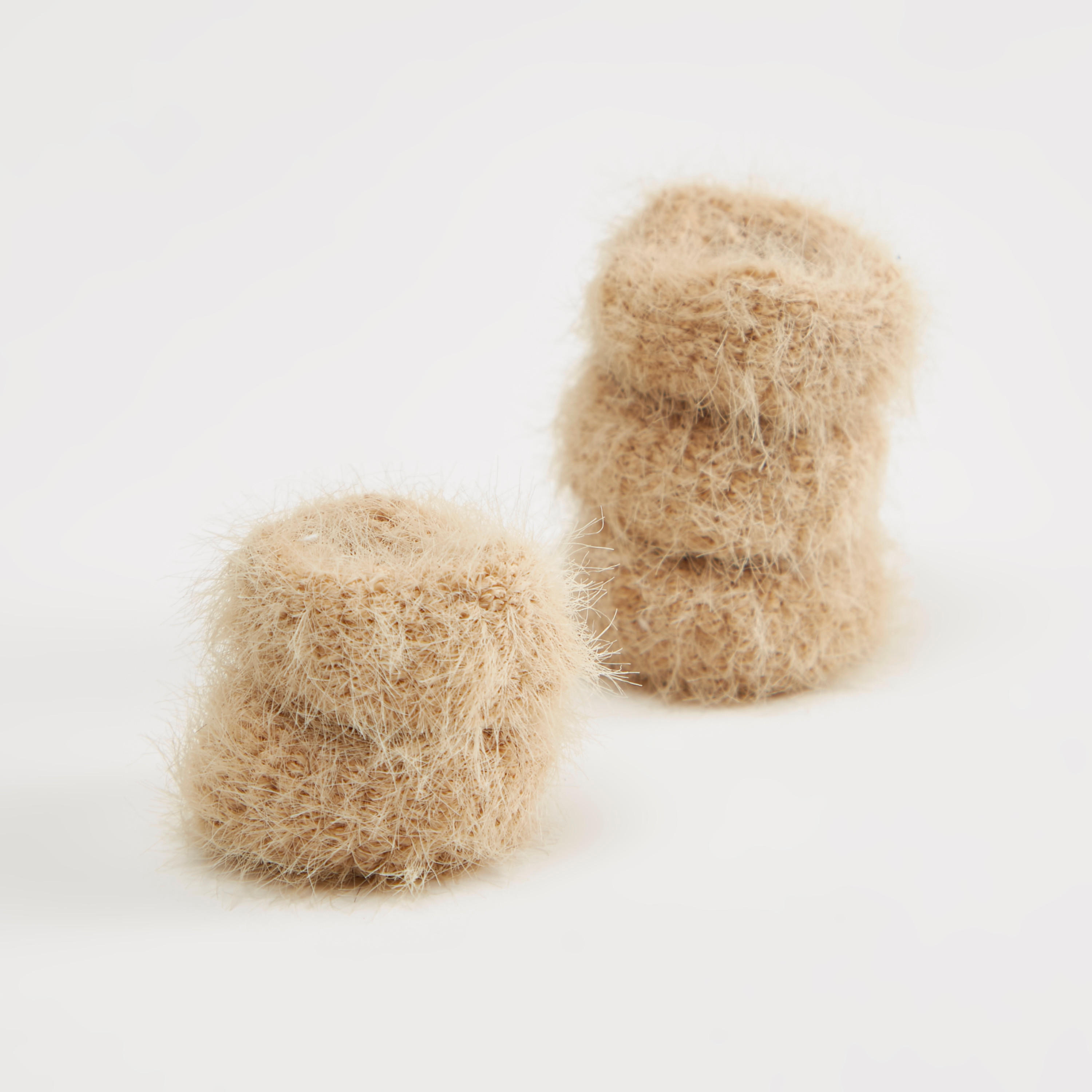 Set of 5 -  Gloo Plush Detail Hair Tie-women-hairaccessories-image-1