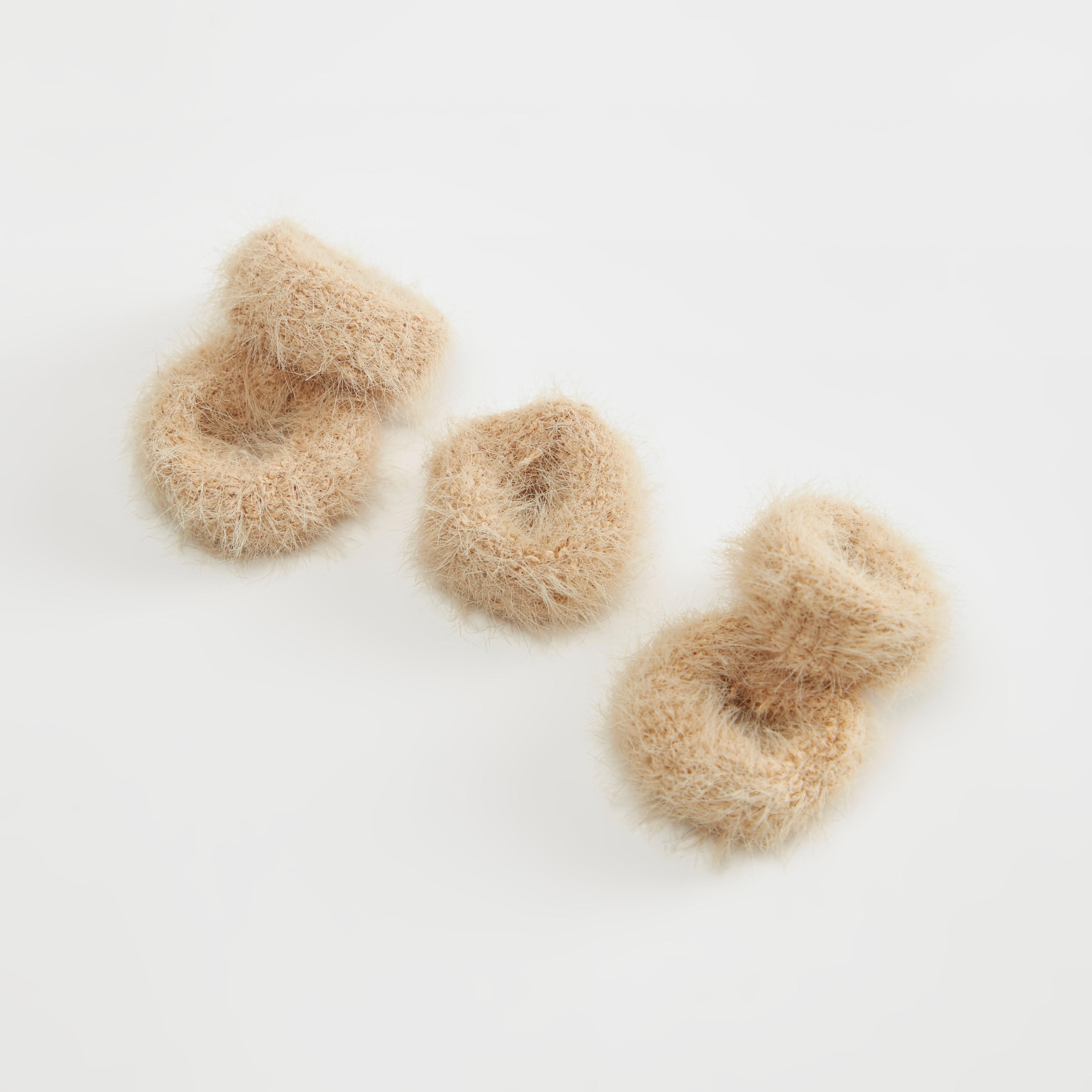 Set of 5 -  Gloo Plush Detail Hair Tie-women-hairaccessories-image-3