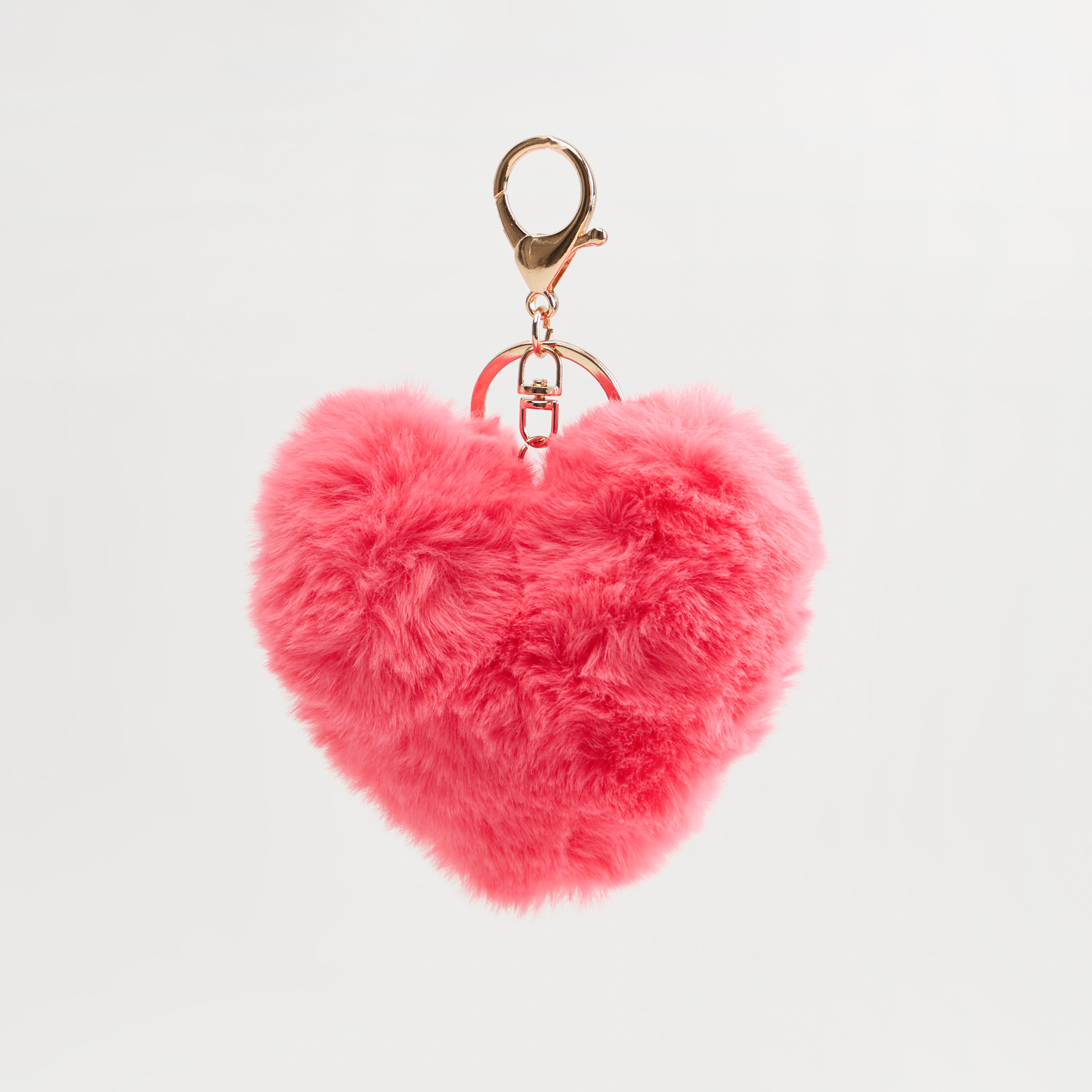 حلقة مفاتيح بشكل قلب مزيّنة بالفرو من جلوو-women-clothingaccessories-novelties-image-1