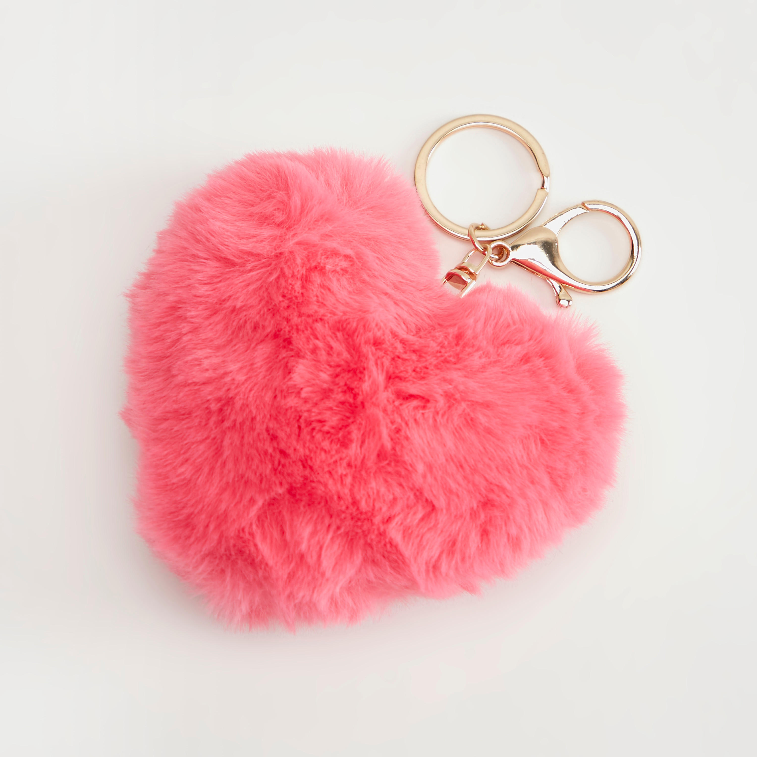 حلقة مفاتيح بشكل قلب مزيّنة بالفرو من جلوو-women-clothingaccessories-novelties-image-3