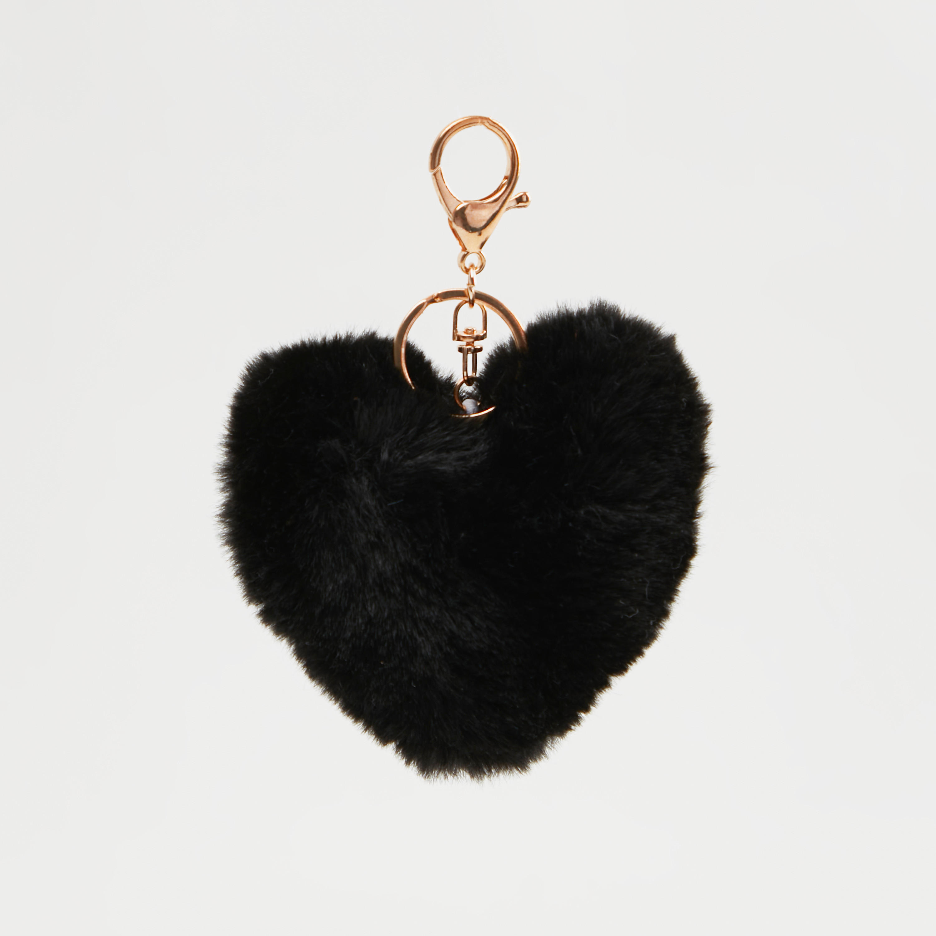 سلسلة مفاتيح بشكل قلب مزيّنة بالفرو من جلوو-women-clothingaccessories-novelties-image-1
