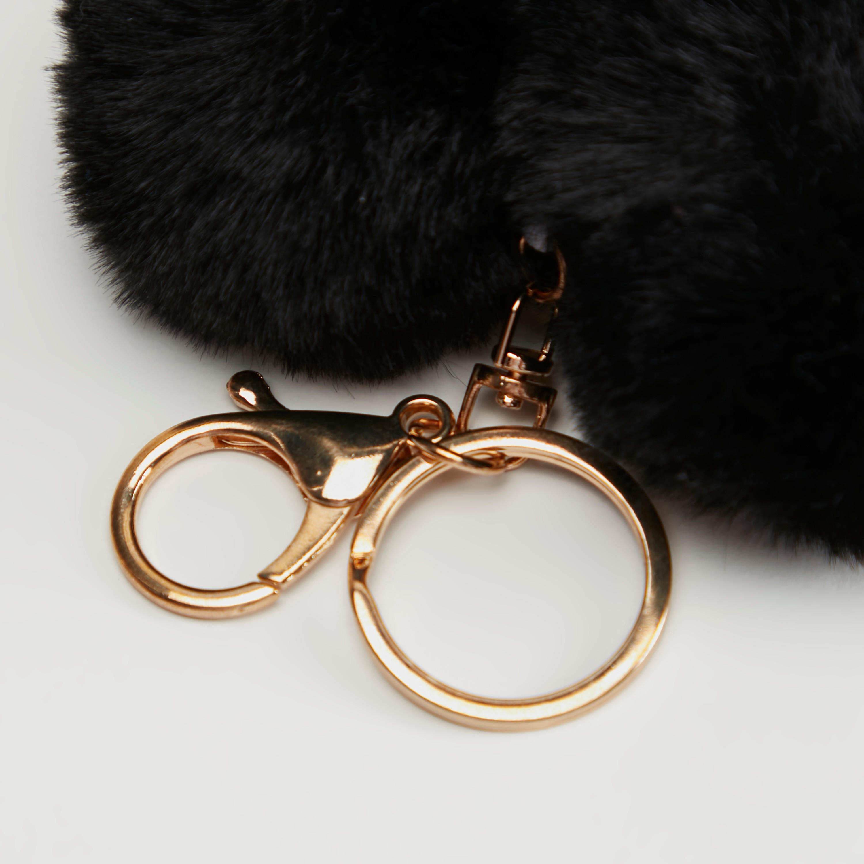 سلسلة مفاتيح بشكل قلب مزيّنة بالفرو من جلوو-women-clothingaccessories-novelties-image-2
