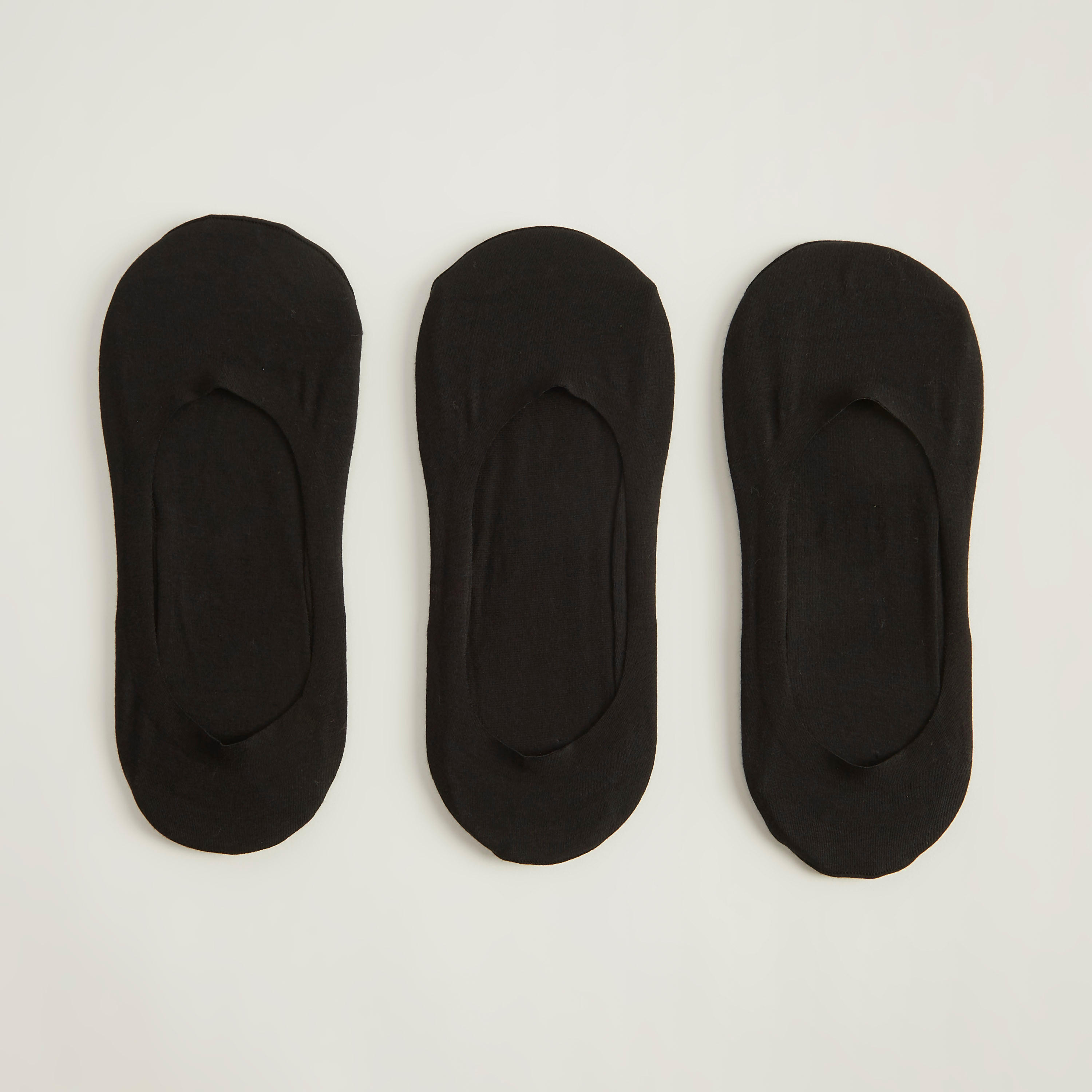 Set of 3 - Solid No Show Socks-women-socksandstockings-image-2
